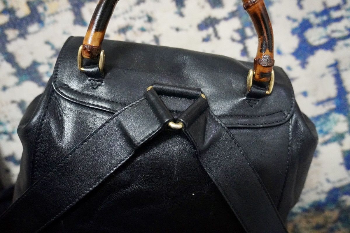 Gucci × Vintage Vtg Gucci bamboo bagpack in great condition Size ONE SIZE - 12 Thumbnail