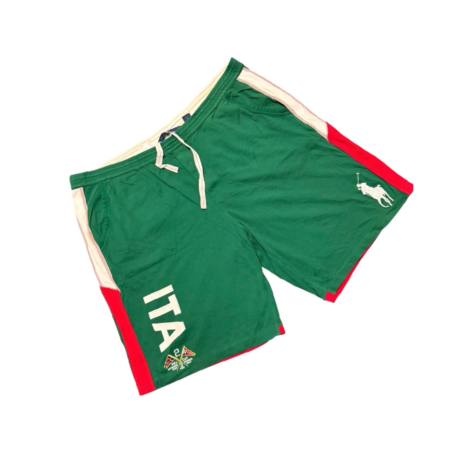 Polo Ralph Lauren VINTAGE Polo Ralph Lauren Big Pony Italia #2 PRL Cup Shorts 4XLT Tall Knit Cotton Polyester Green Mens Casual Polo Ralph Lauren shirt? Size US XXL / EU 58 / 5 - 3 Thumbnail