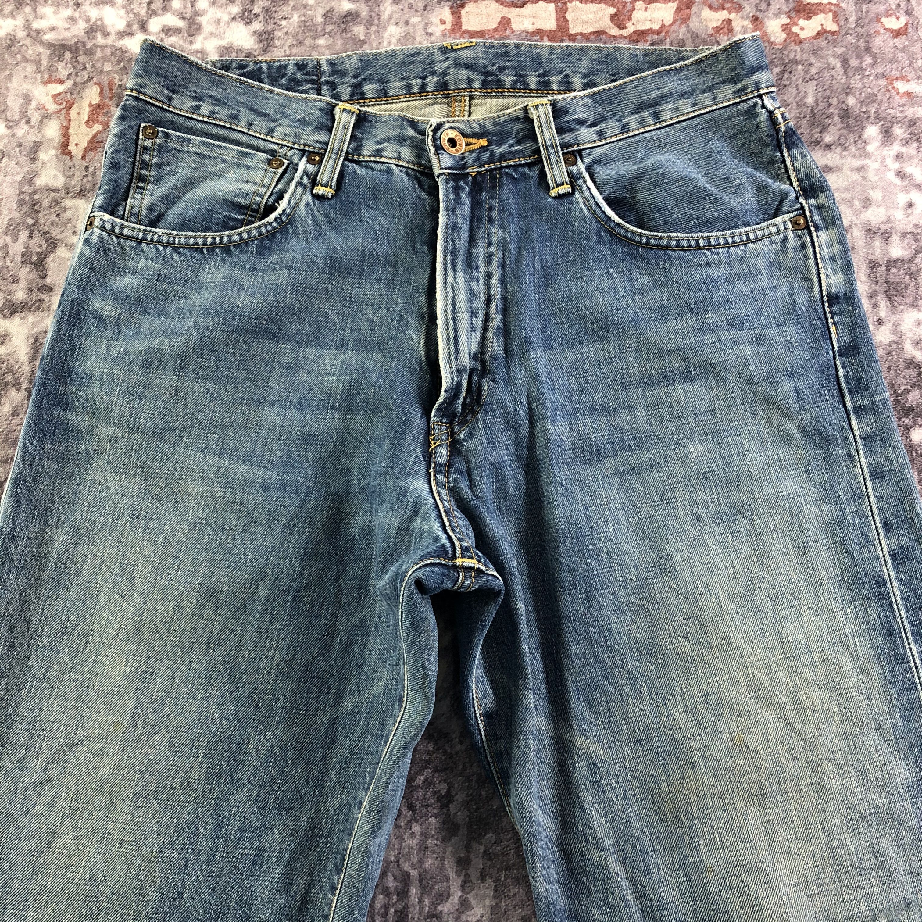 Edwin Vintage Blue Wash Edwin 505 Selvedge Jeans-JM3689 Size US 33 - 3 Thumbnail