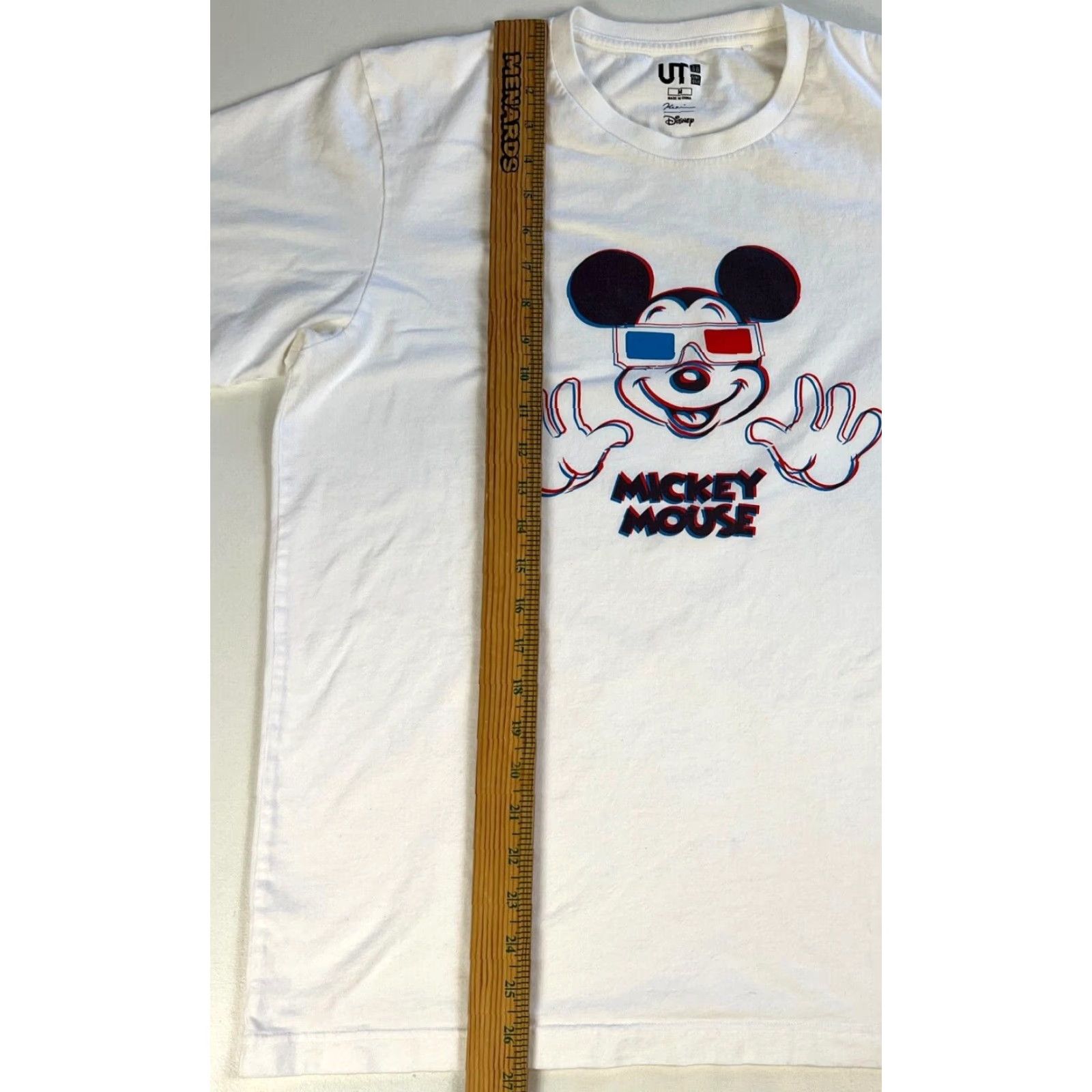 Uniqlo UNIQLO x Disney MOUSE 3D T-SHIRT Unisex Adults M White Cotton Short Sleeve Crew Neck Mickey Mouse Vintage Size US M / EU 48-50 / 2 - 6 Thumbnail