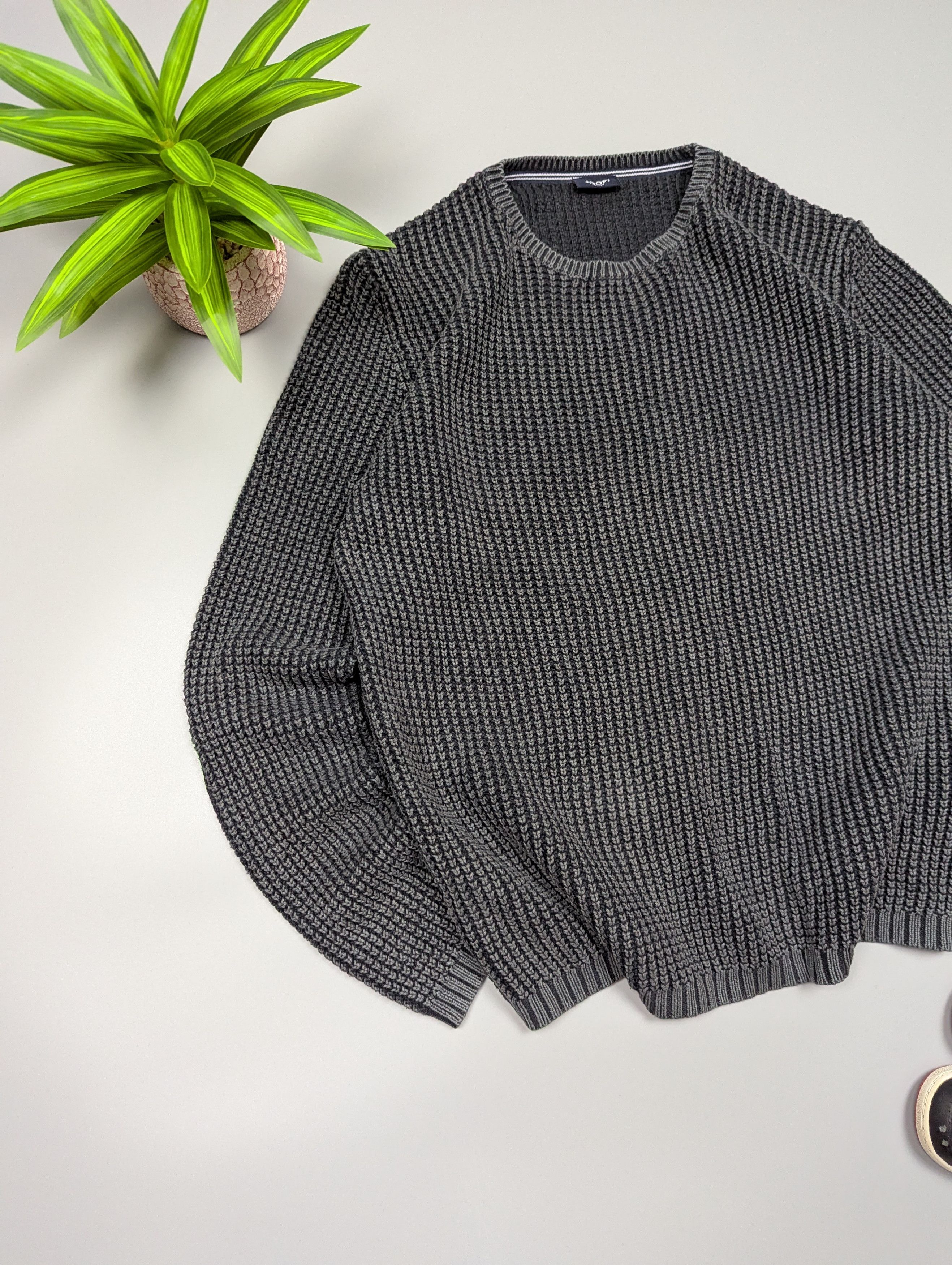 Joop! Joop! VTG Chunky Knit Sweater M Distressed Gray Size US M / EU 48-50 / 2 - 3 Thumbnail