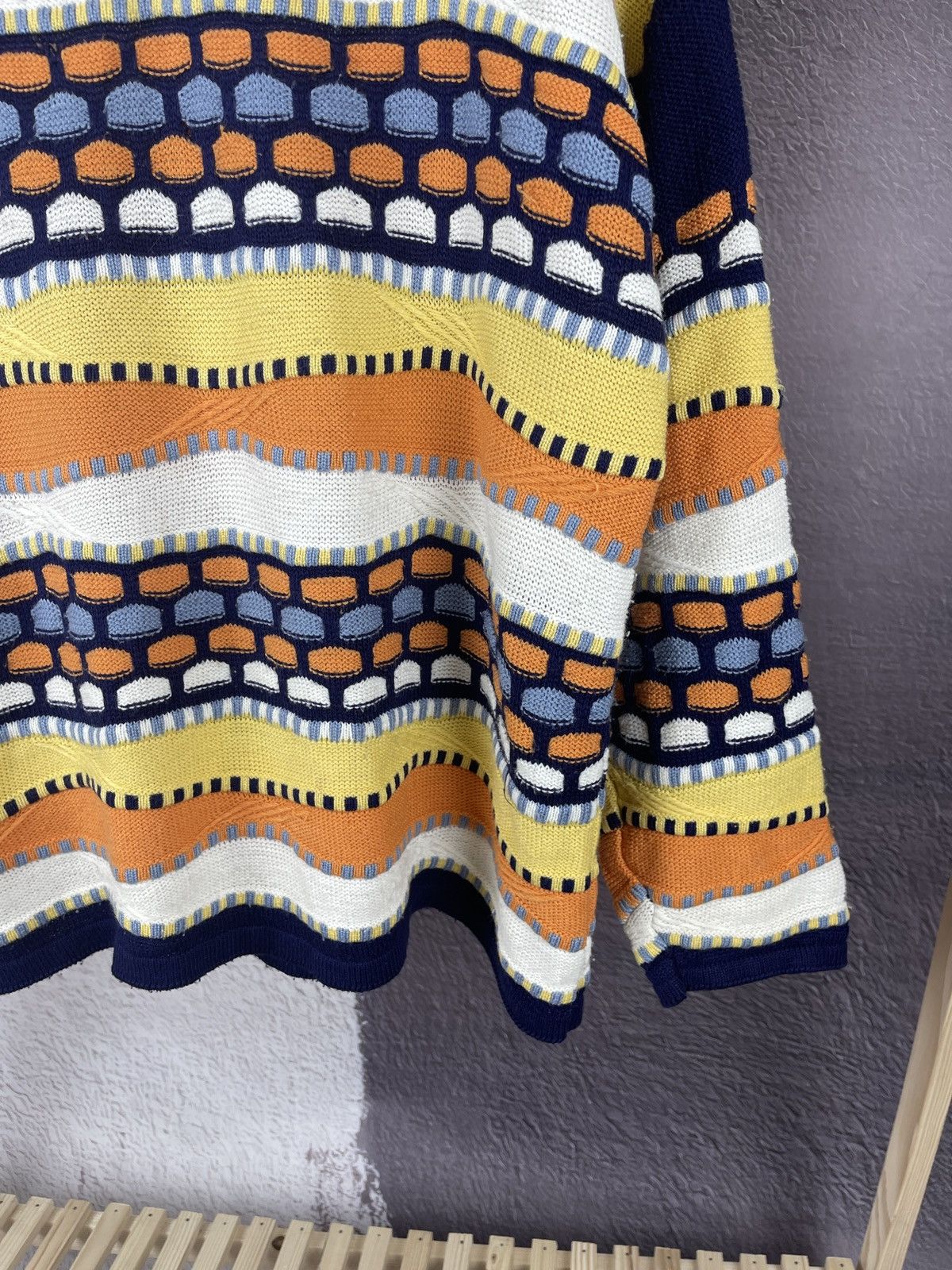 Vintage Vintage coogi style coloured cable knit sweater oversized Size US M / EU 48-50 / 2 - 5 Thumbnail