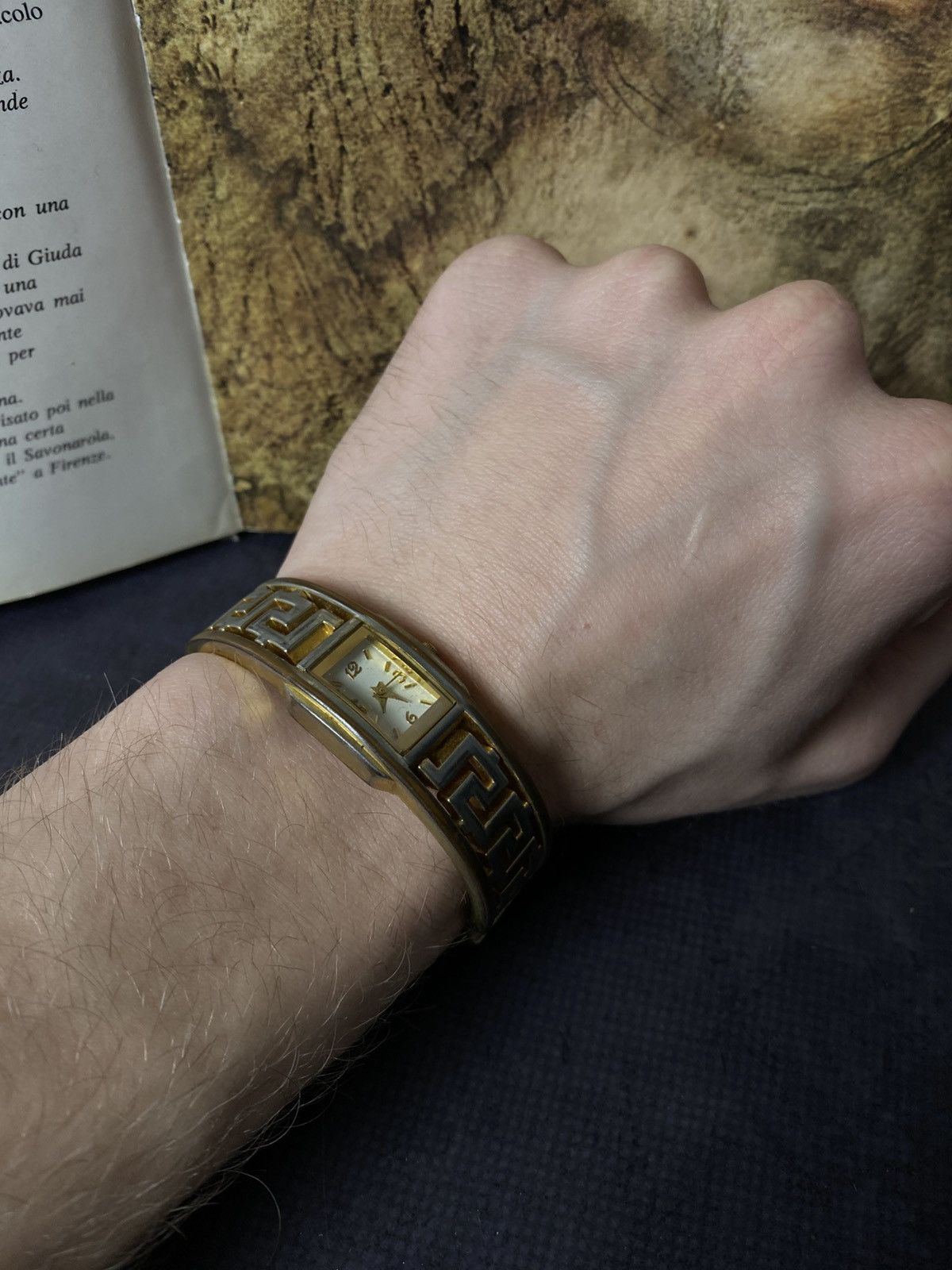 Hysteric Glamour Vintage Greek Key Bangle Watch Retro Futuristic Size ONE SIZE - 2 Thumbnail