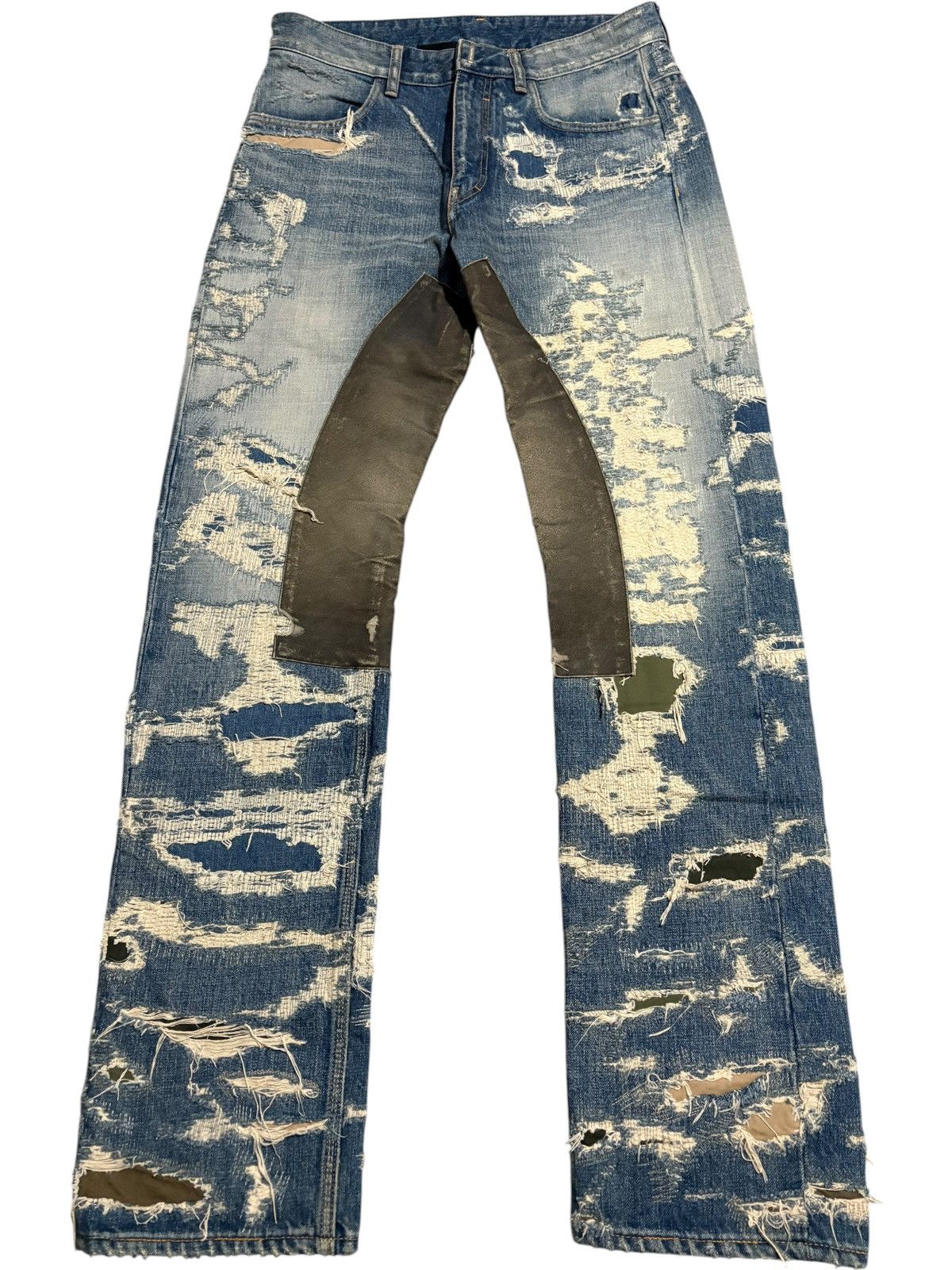 Givenchy 31 FW22 Givenchy Matthew Williams Moleskin Distressed Jeans Size US 31 - 1 Thumbnail
