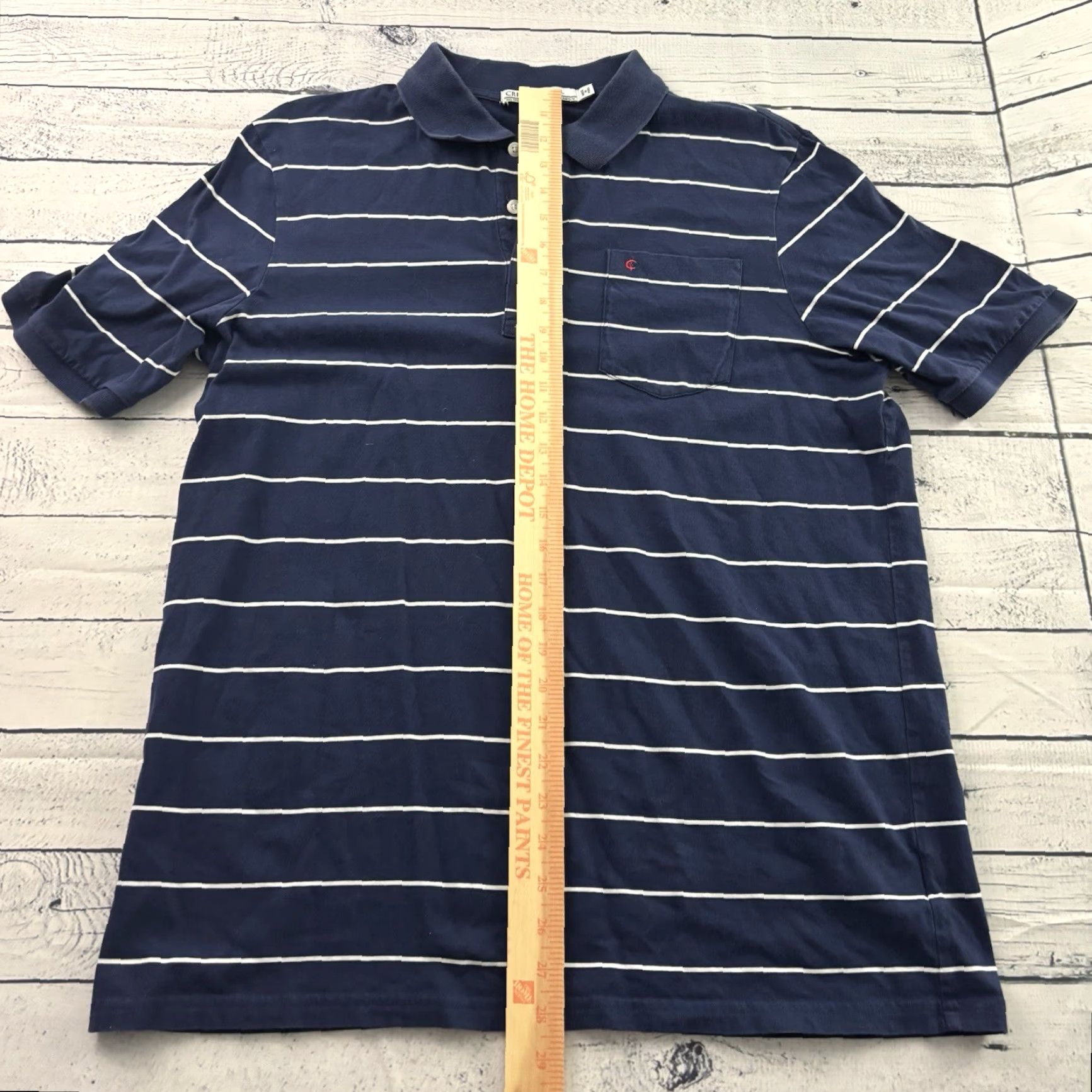 Vintage Criquet Striped Short Sleeve Pocket Golf Polo Shirt Men's L Blue White Size US L / EU 52-54 / 3 - 4 Thumbnail