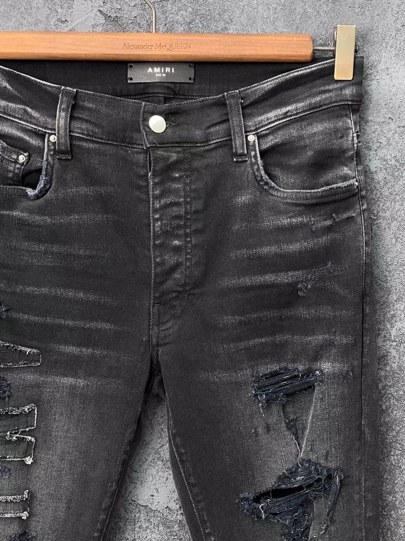 Amiri Amiri Letter Logo Destroyed Wash Denim Jeans Size US 30 / EU 46 - 3 Thumbnail