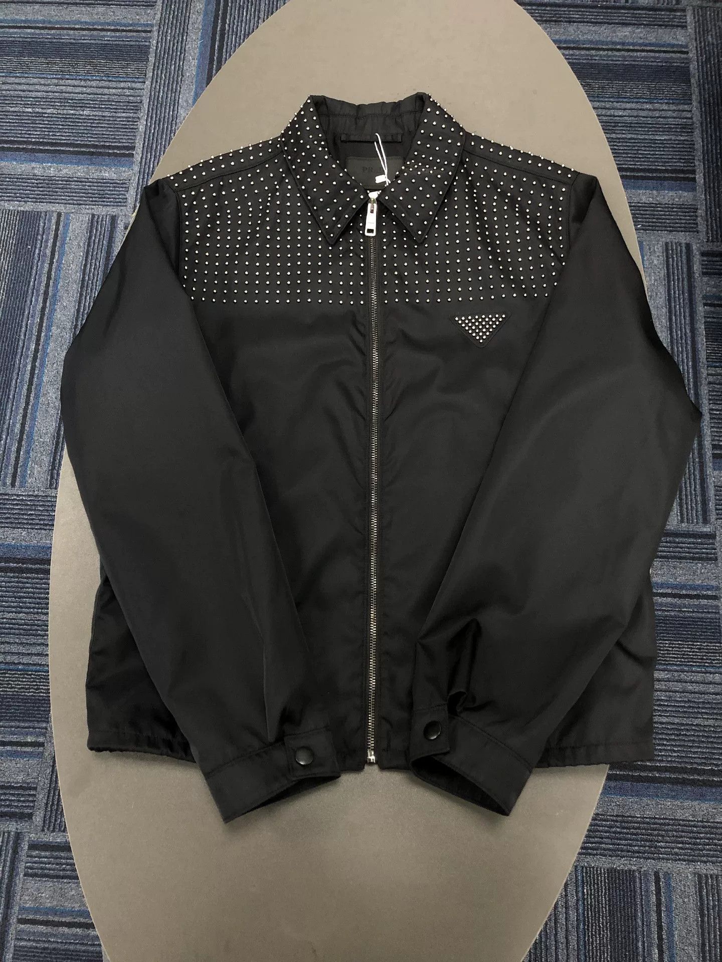 black long sleeve jacket with studs