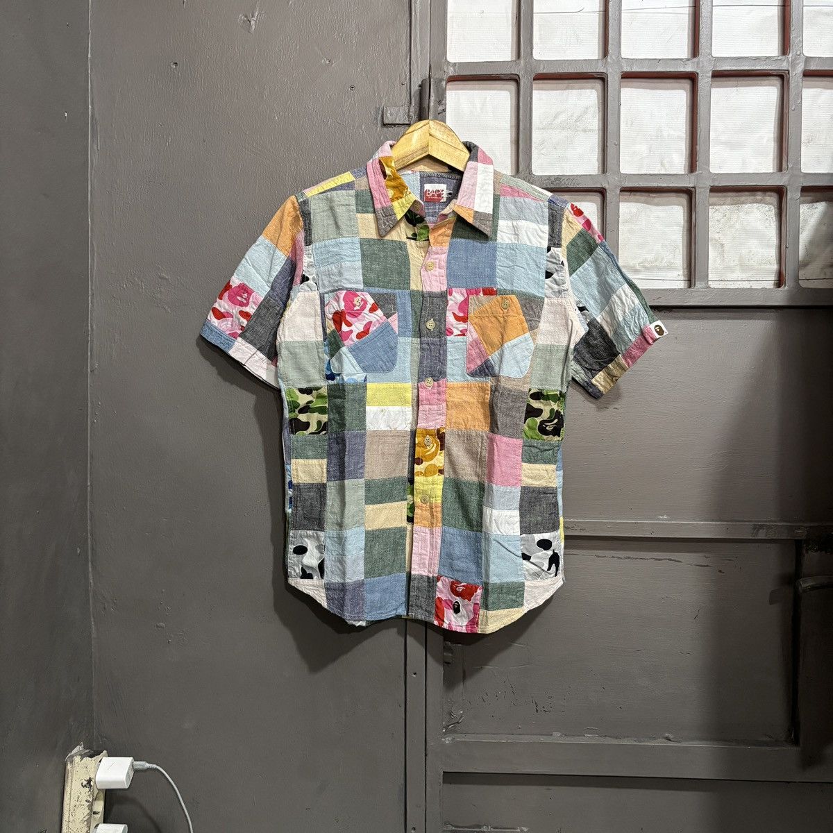 Bape OG Bape PatchWork Button Up Shirt Size US S / EU 44-46 / 1 - 1 Thumbnail