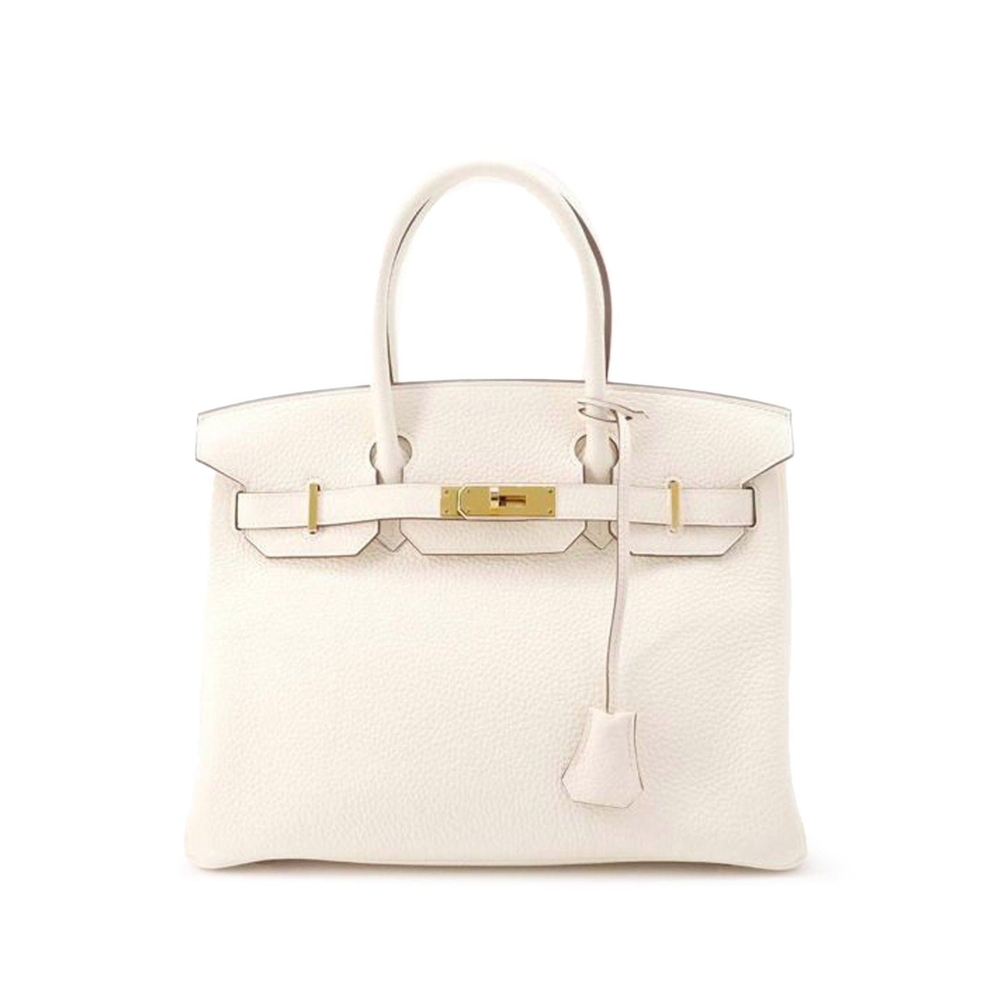 Hermes Hermès Clemence Birkin Retourne 30 White Size ONE SIZE - 1 Thumbnail