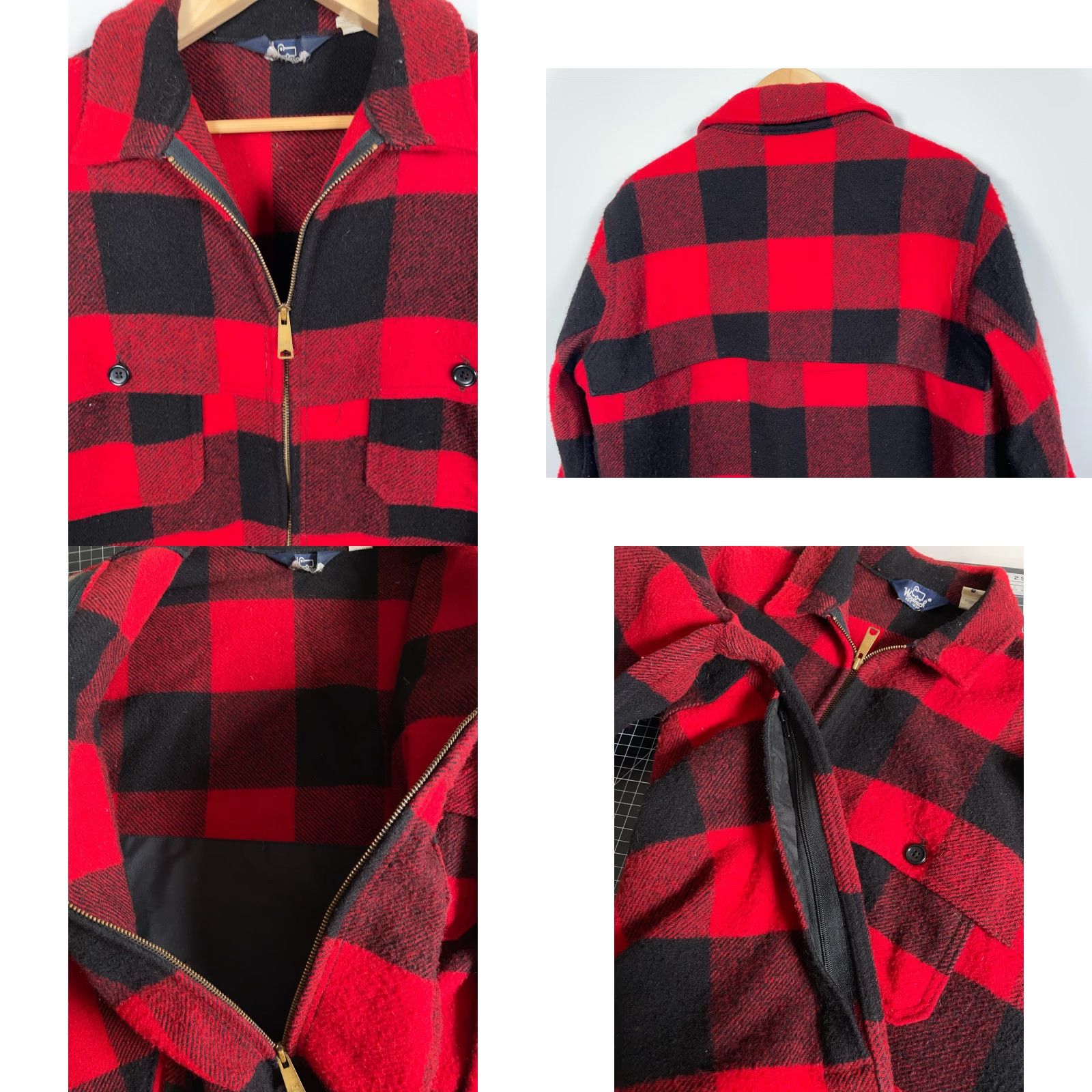 Vintage VINTAGE Woolrich Jacket Chore Buffalo Plaid Red Black USA Made Workwear Mens Large Jacket Size US L / EU 52-54 / 3 - 9 Thumbnail