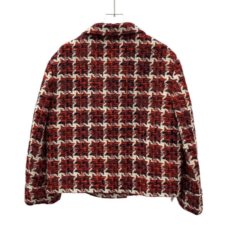 Gucci Gucci Red plaid wool lapel double-breasted woven tweed jack Size S / US 4 / IT 40 - 2 Thumbnail
