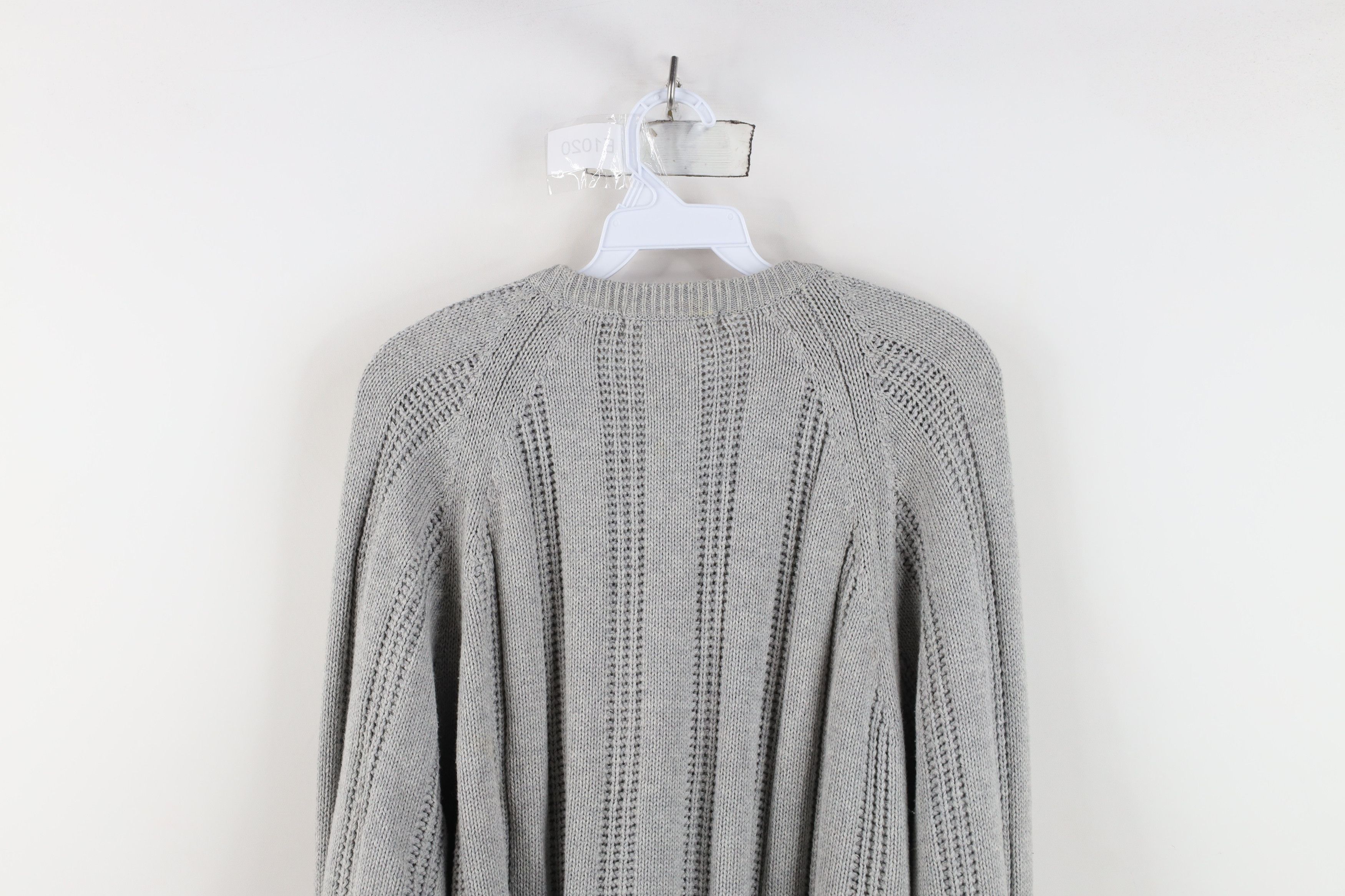 Vintage Vintage 90s Streetwear Blank Cotton Ribbed Knit Sweater Size US M / EU 48-50 / 2 - 14 Thumbnail