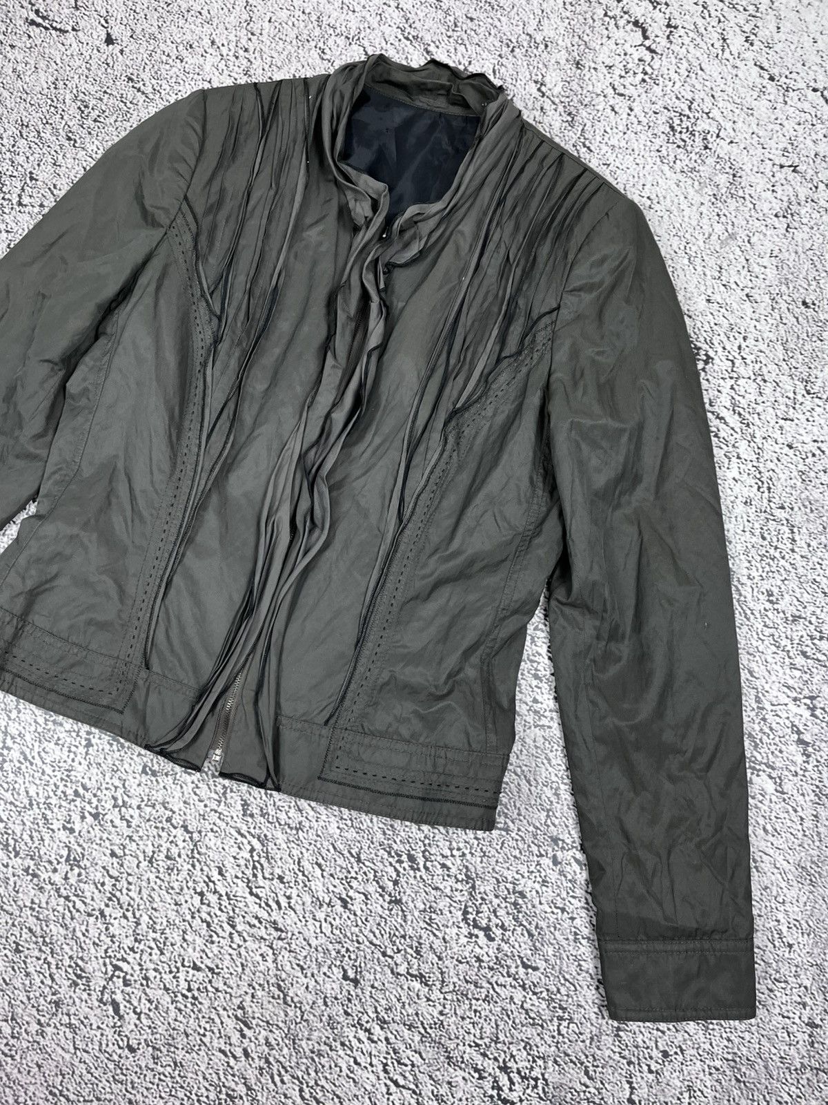 Japanese Brand Vintage Pleated AvantGarde Jacket Y2K Blazer size M Size M / US 6-8 / IT 42-44 - 3 Thumbnail