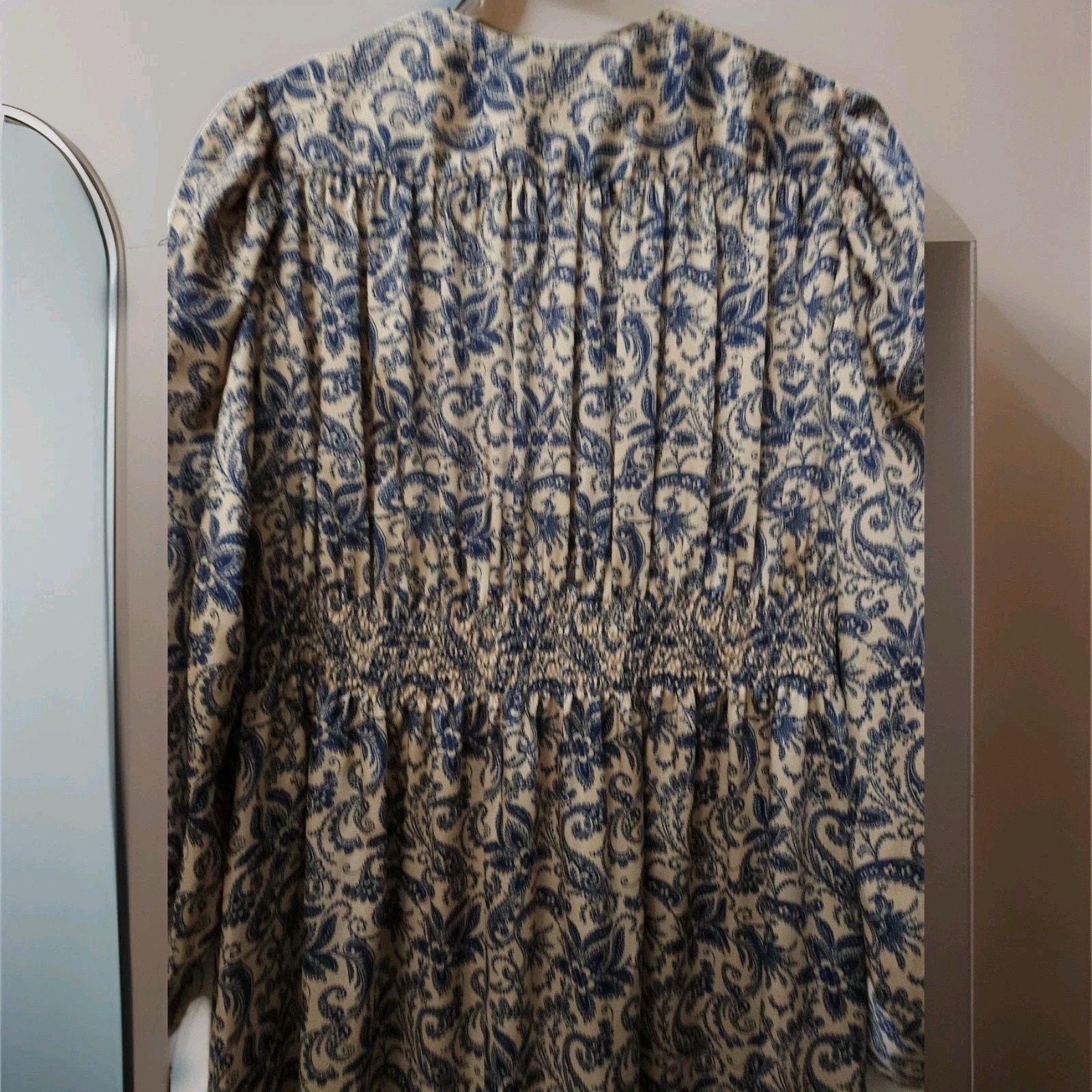 Sandro Sandro Paris Midi Dress Floral blue Beige Size 36 Size M / US 6-8 / IT 42-44 - 3 Thumbnail
