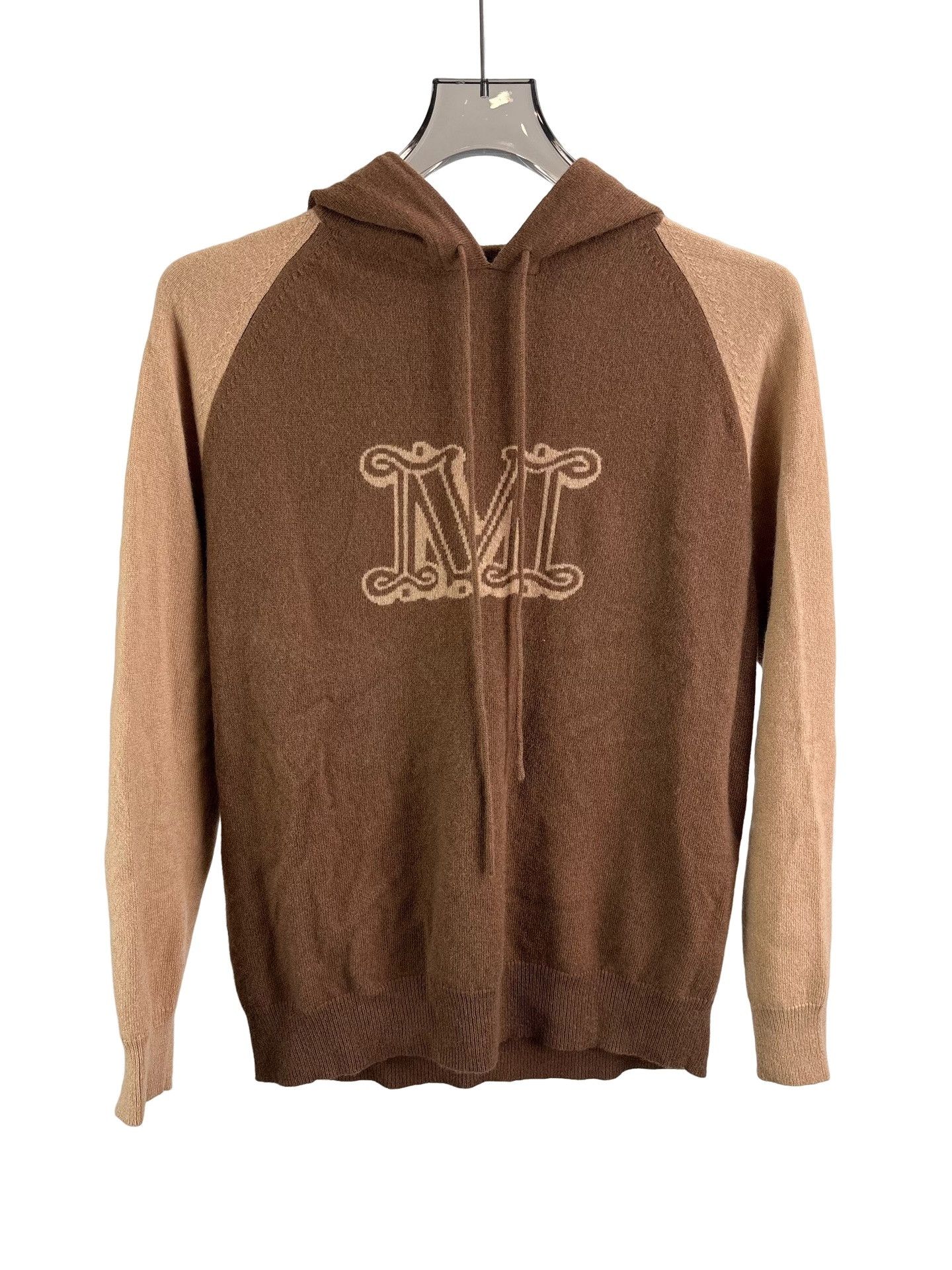Max Mara Max Mara 100% Cashmere Logo Hoodie S Size S / US 4 / IT 40 - 1 Thumbnail