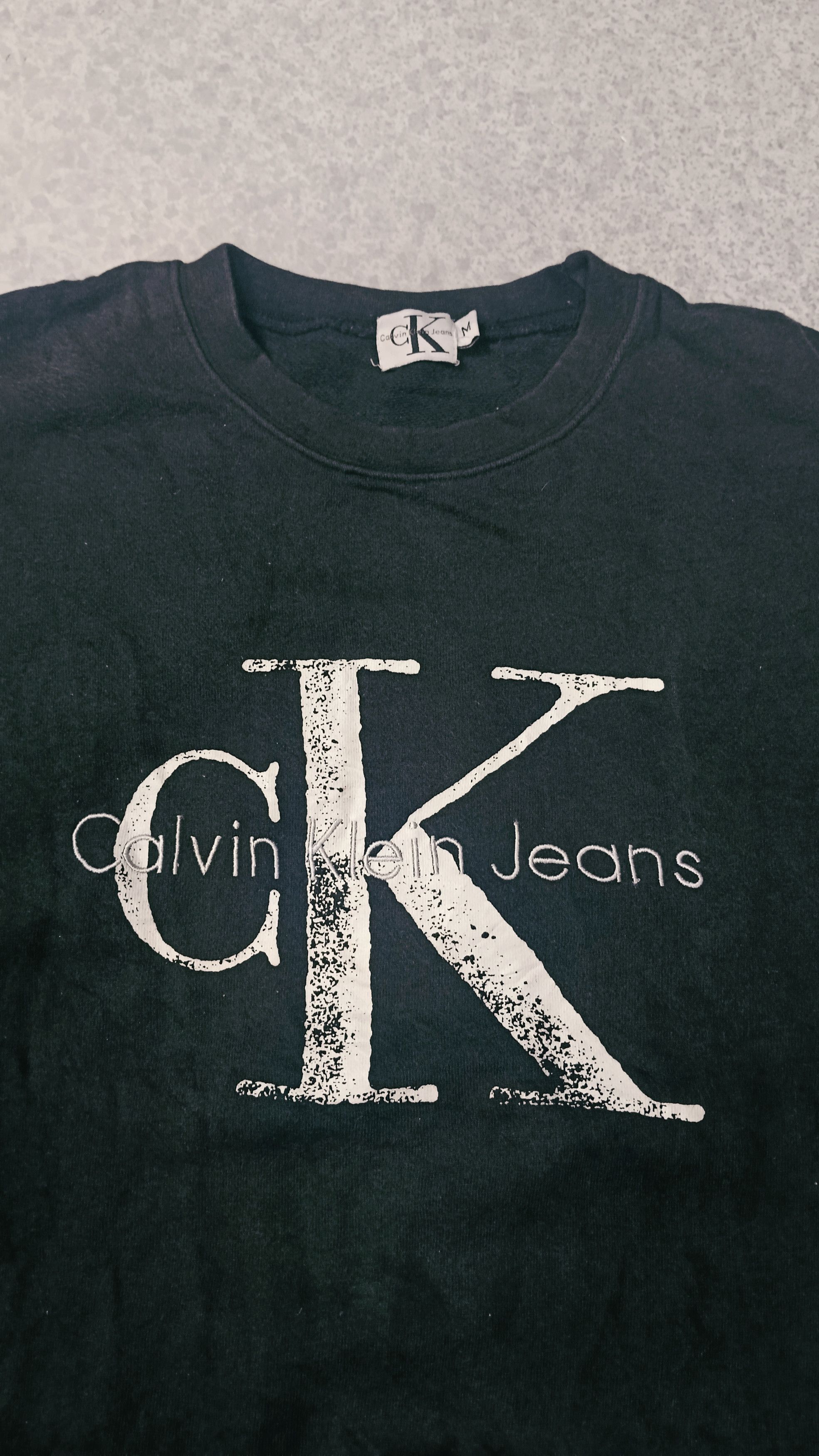 Calvin Klein × Vintage Vintage Calvin Klein Jeans Distressed Sweatshirt Size US M / EU 48-50 / 2 - 3 Thumbnail