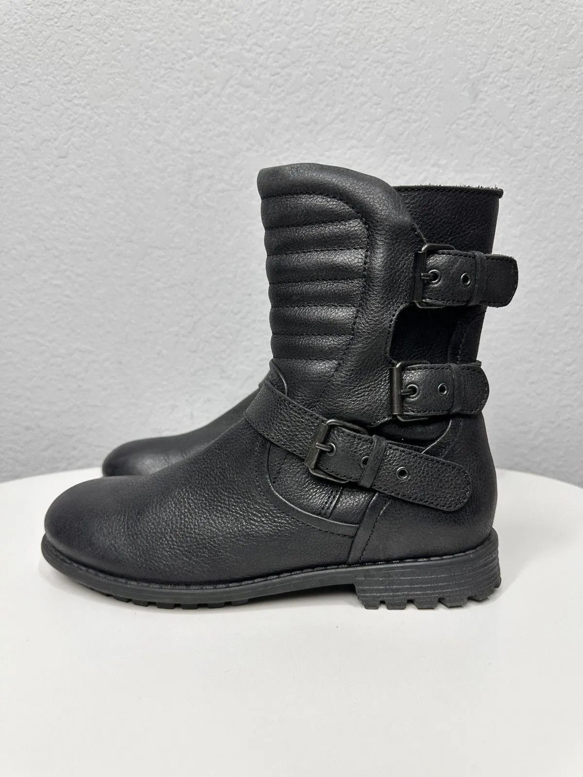 A.S.98 VINTAGE ENGINEER STYLE BOOTS BLACK AS 98 LEATHER HAND MADE Size US 7 / EU 40 - 7 Thumbnail