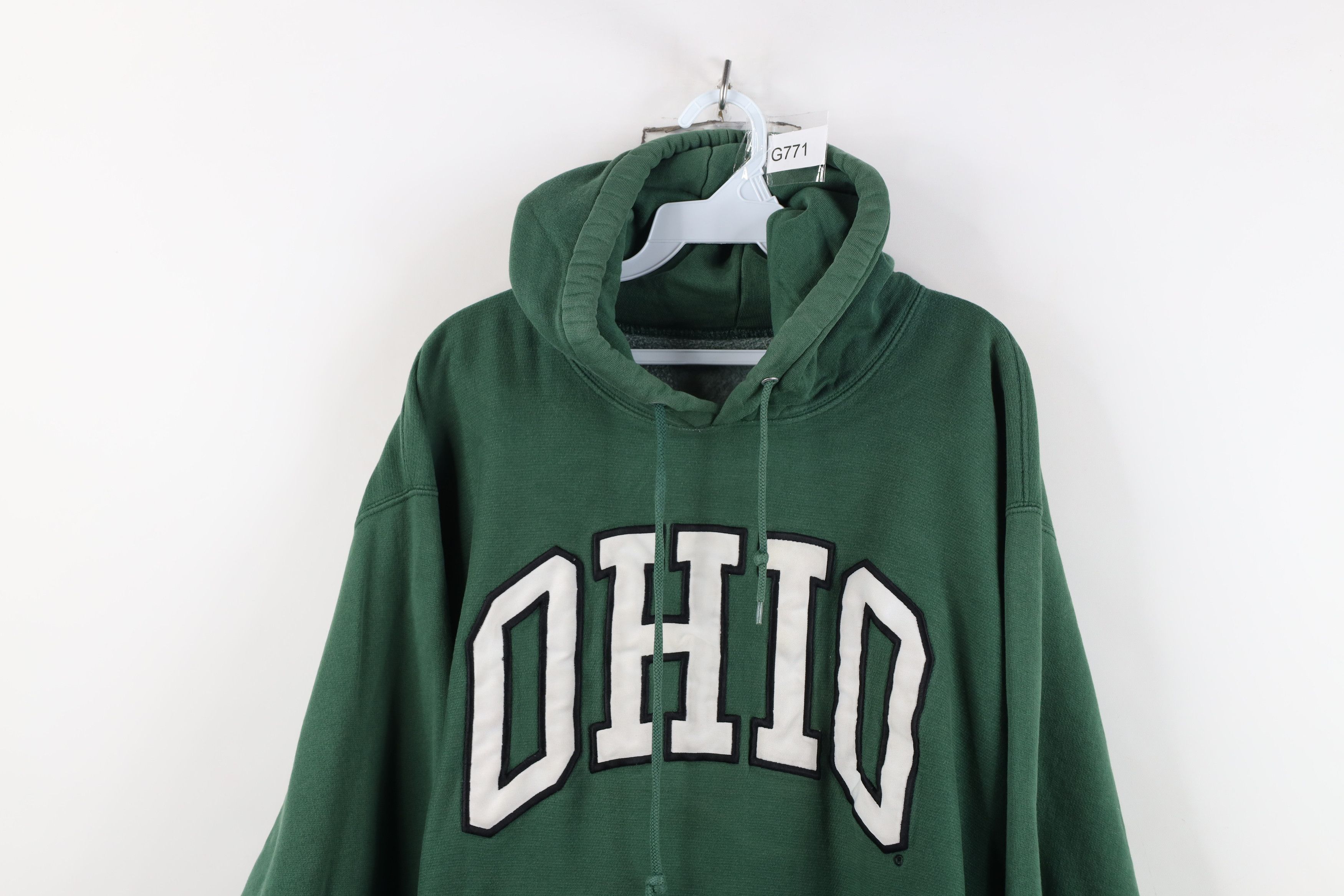 Vintage Vintage 90s Heavyweight Ohio University Hoodie Sweatshirt Size US XXL / EU 58 / 5 - 2 Thumbnail