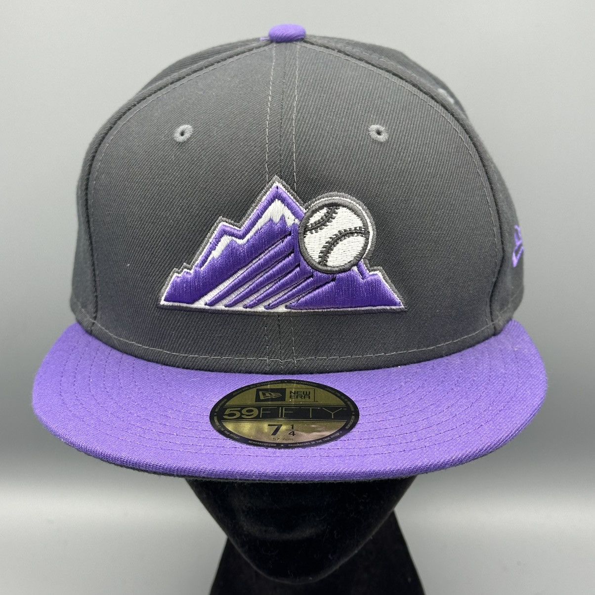 New Era Colorado Rockies New Era 59FIFTY Fitted Hat 7 1/4 Gray Size ONE SIZE - 2 Thumbnail