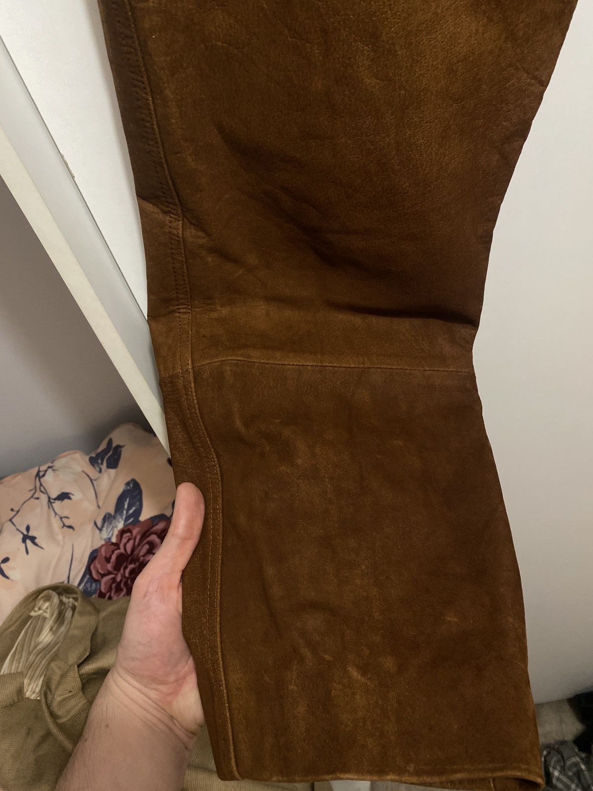 Vintage Vintage leather trousers western motive Size US 34 / EU 50 - 10 Thumbnail