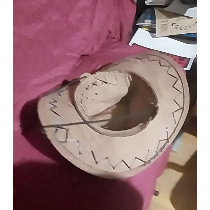 Other Cowboy Hat Western Faux Suede Tan Brown Costume Hat Size ONE SIZE - 5 Thumbnail