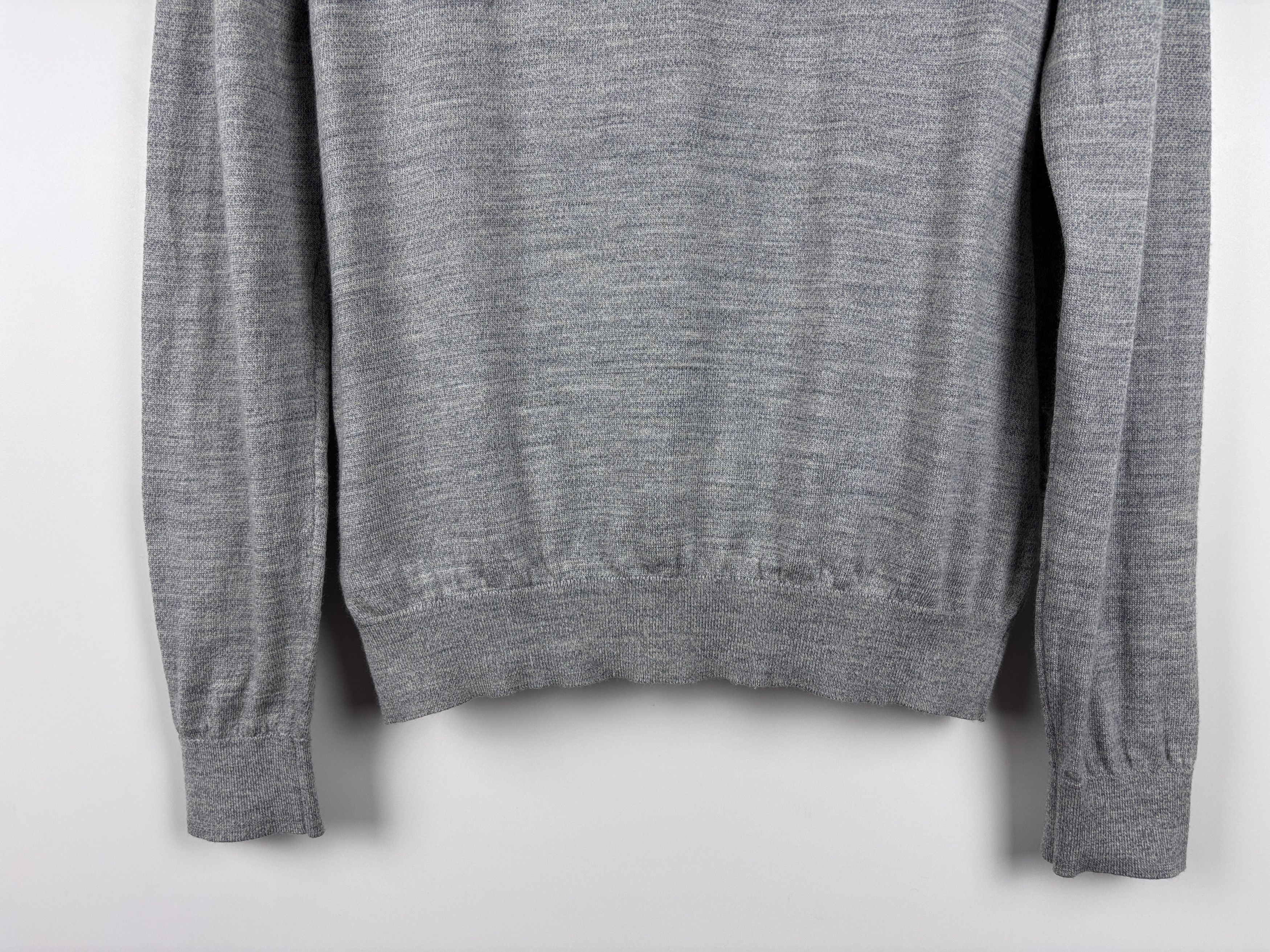 Reiss Mens Reiss Merino Wool 1/4 Zip Sweater Jumper Gray Size M Size US M / EU 48-50 / 2 - 7 Thumbnail