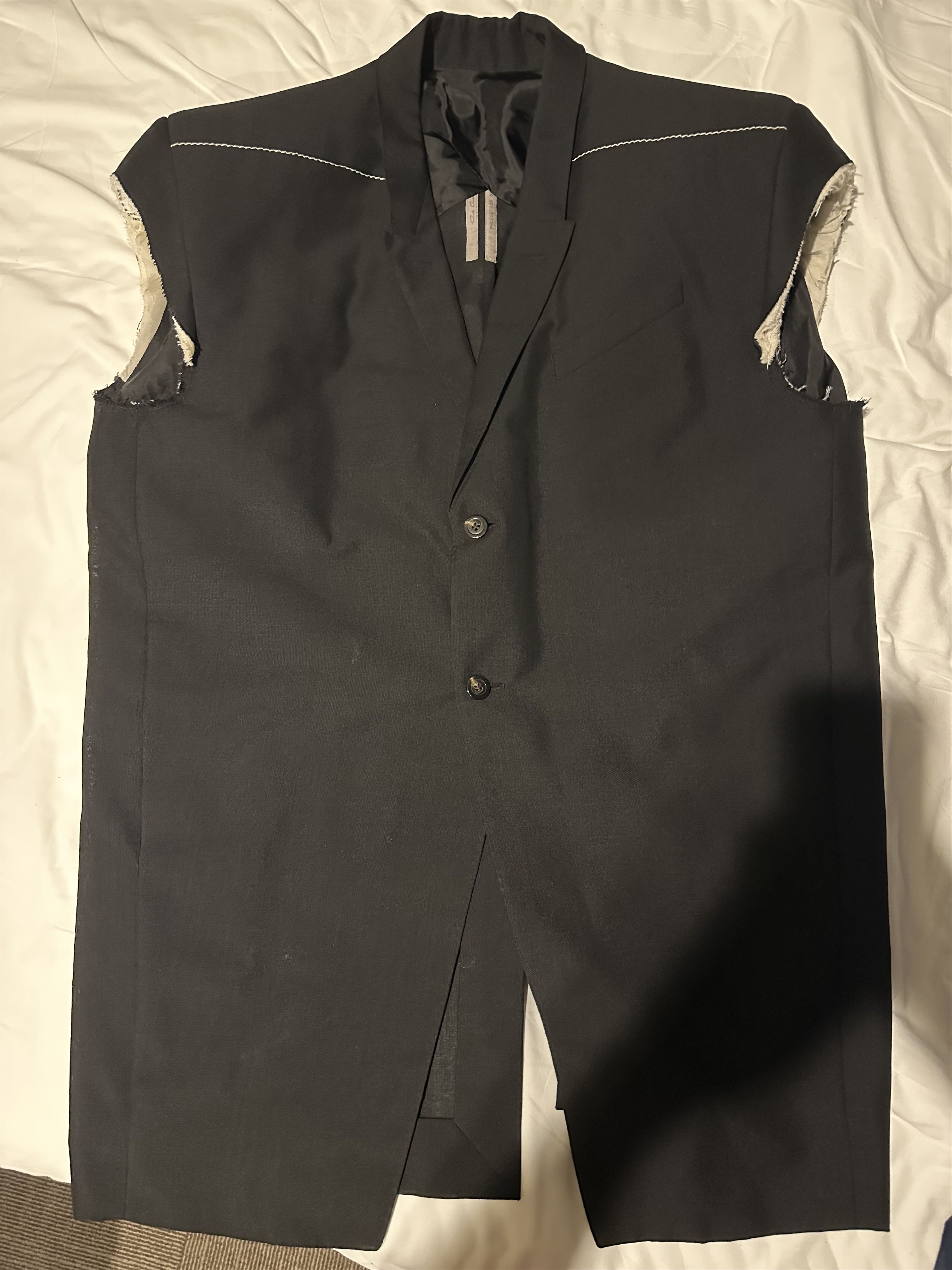 image of Rick Owens Jumbo Tatlin Vest in Black, Men's (Size Medium)