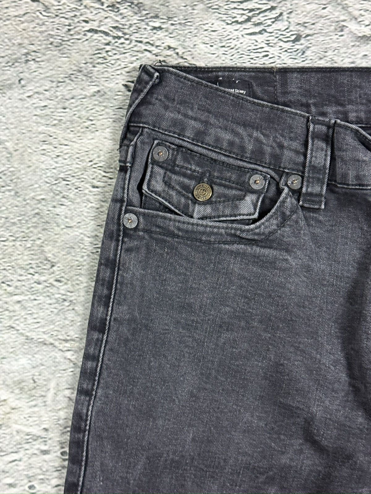 True Religion True Religion black jeans painted horseshoe logo Y2K Rocco Size US 33 - 8 Thumbnail