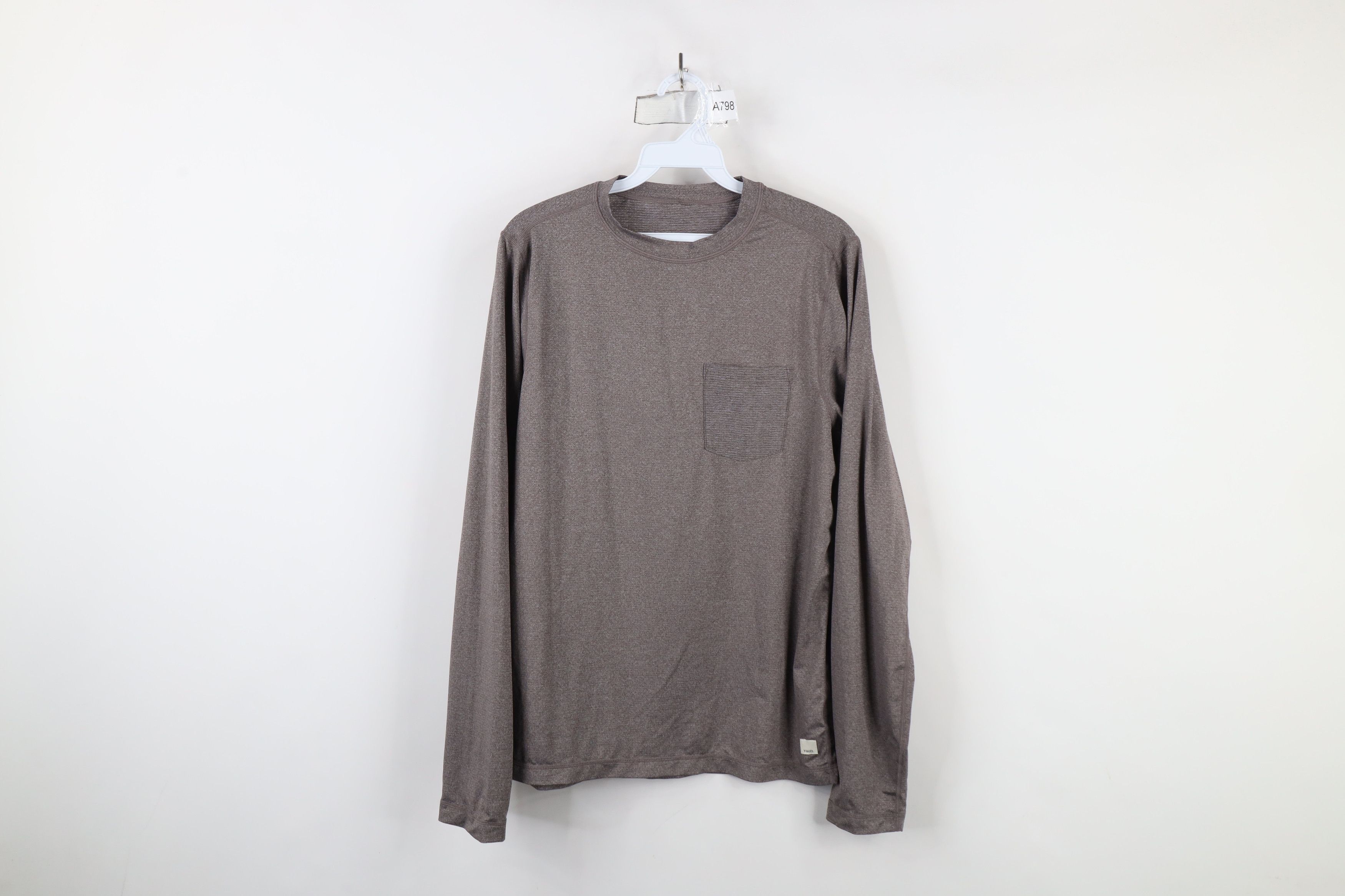 Vintage × Vuori Vuori Performance Running Jogging Long Sleeve T-Shirt Brown Size US S / EU 44-46 / 1 - 1 Thumbnail