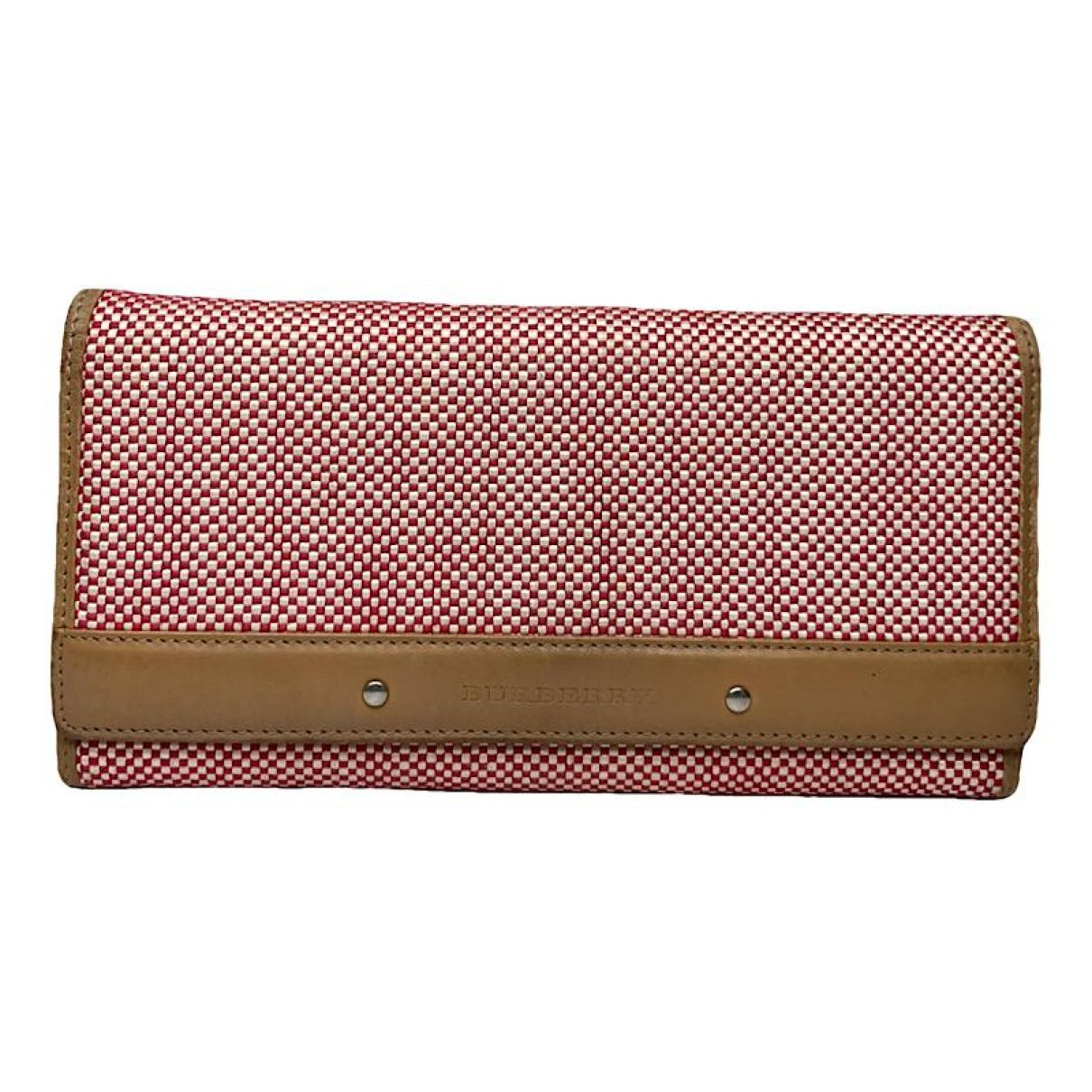 Burberry Red Leather Wallet Size ONE SIZE - 1 Thumbnail