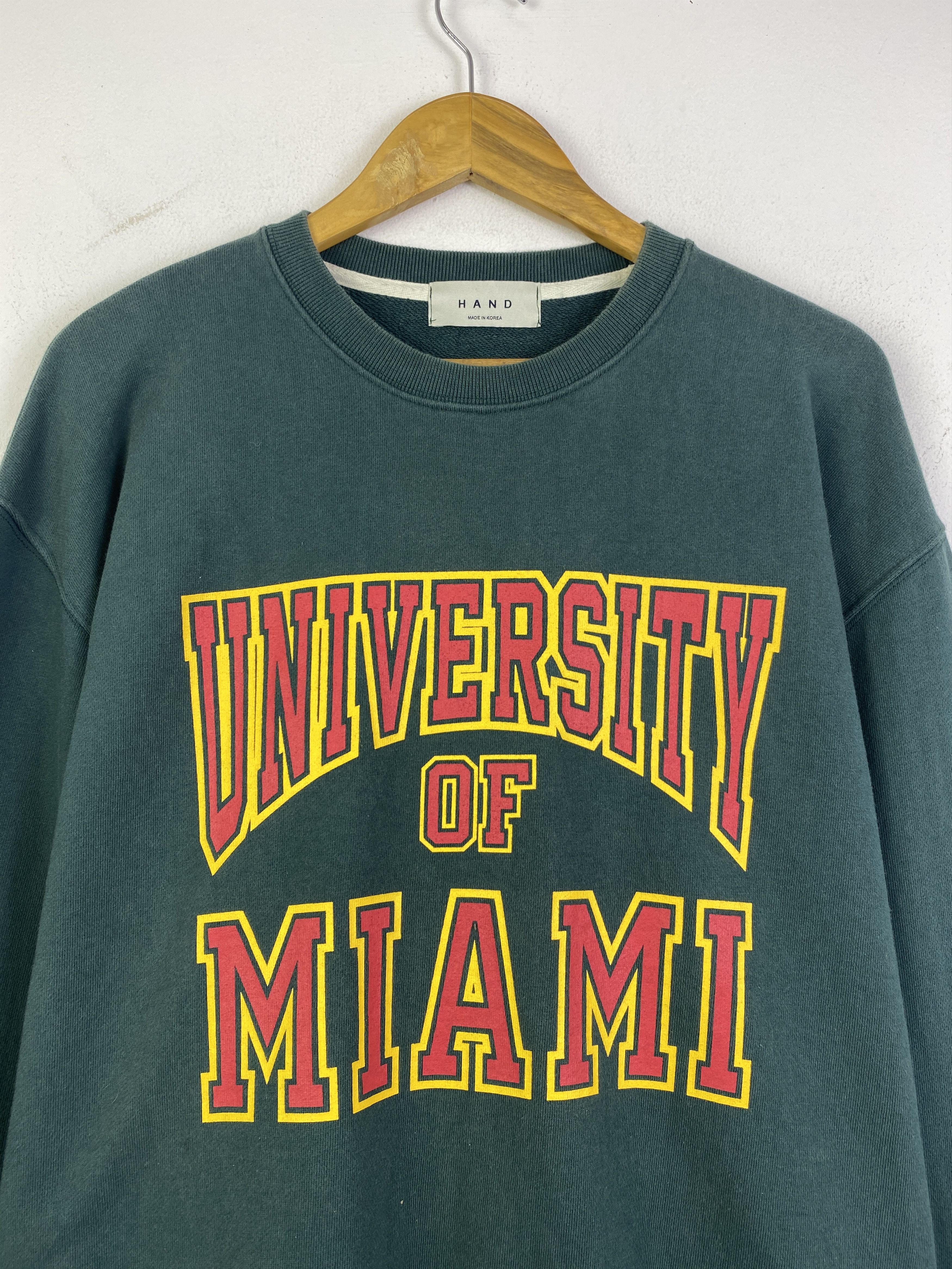 Vintage Vintage University Of Miami Wording Sweatshirt SH0337 Size US XL / EU 56 / 4 - 6 Thumbnail