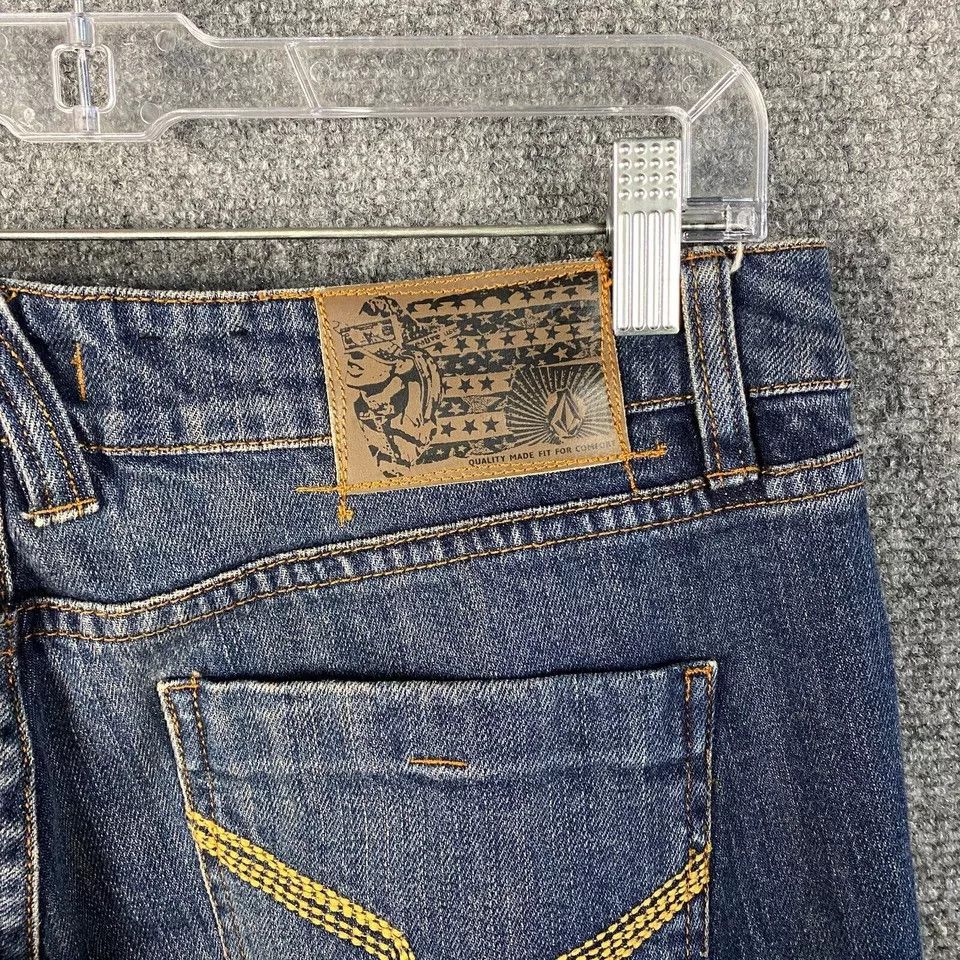 Volcom Volcom Straight Leg Skinny Jeans Women's 9 Denim Cotton Size 31" - 6 Thumbnail