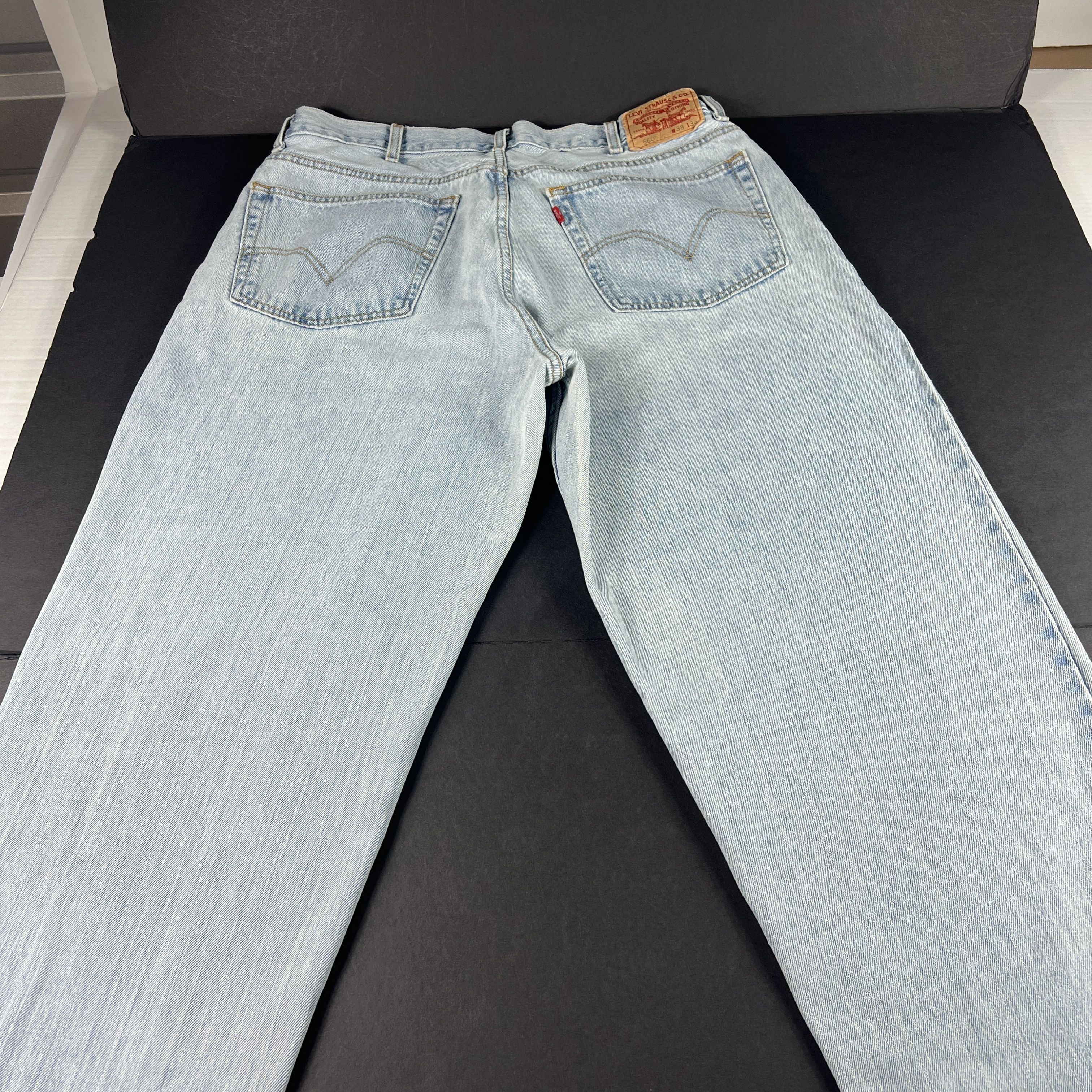 Levi's × Vintage Y2K Levi's Jeans 560 Loose Tapered Light Blue Faded Denim Size US 38 / EU 54 - 11 Thumbnail