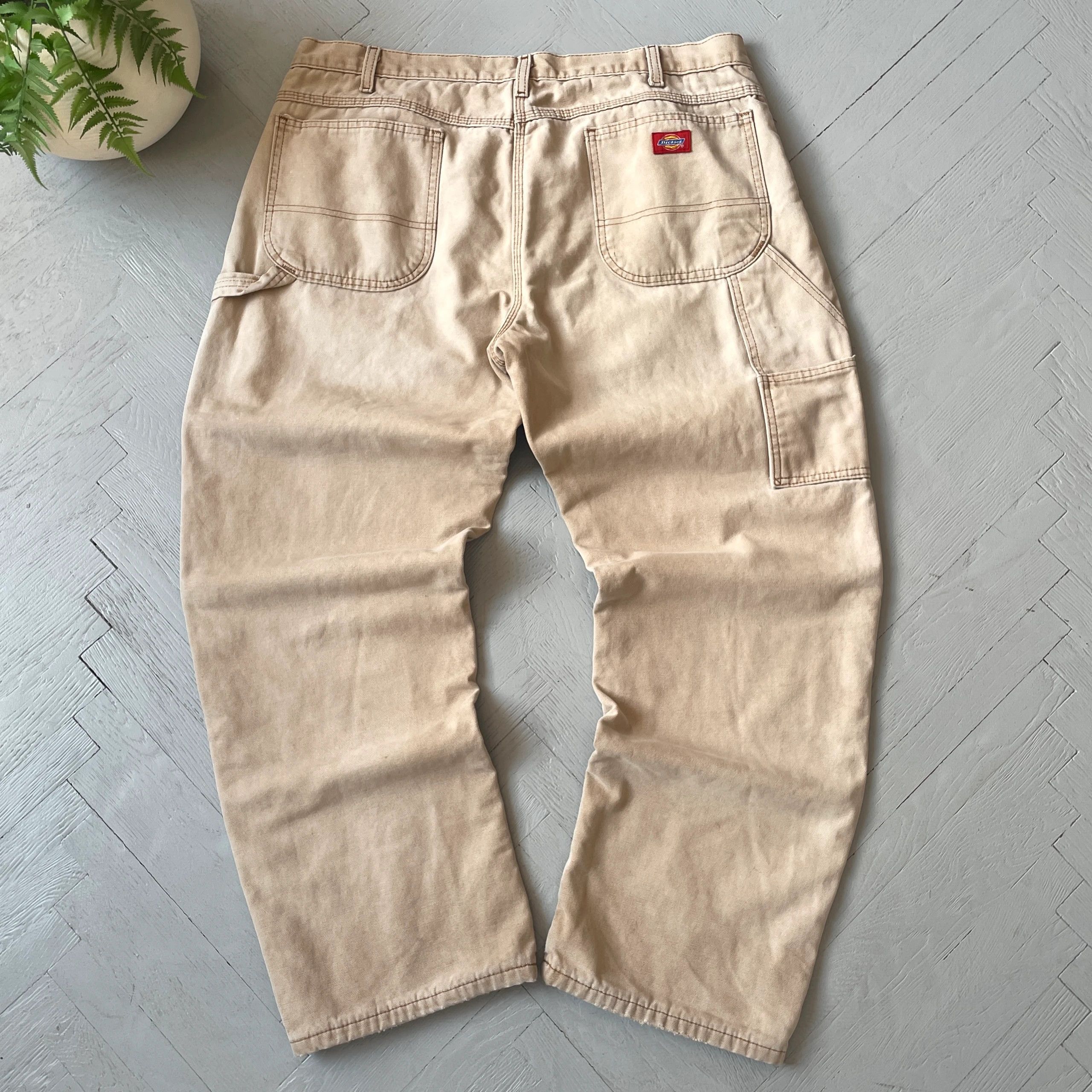 Dickies Vintage Dickies Plaid Lined Carpenter Denim Worlk Pants Size US 38 / EU 54 - 1 Thumbnail