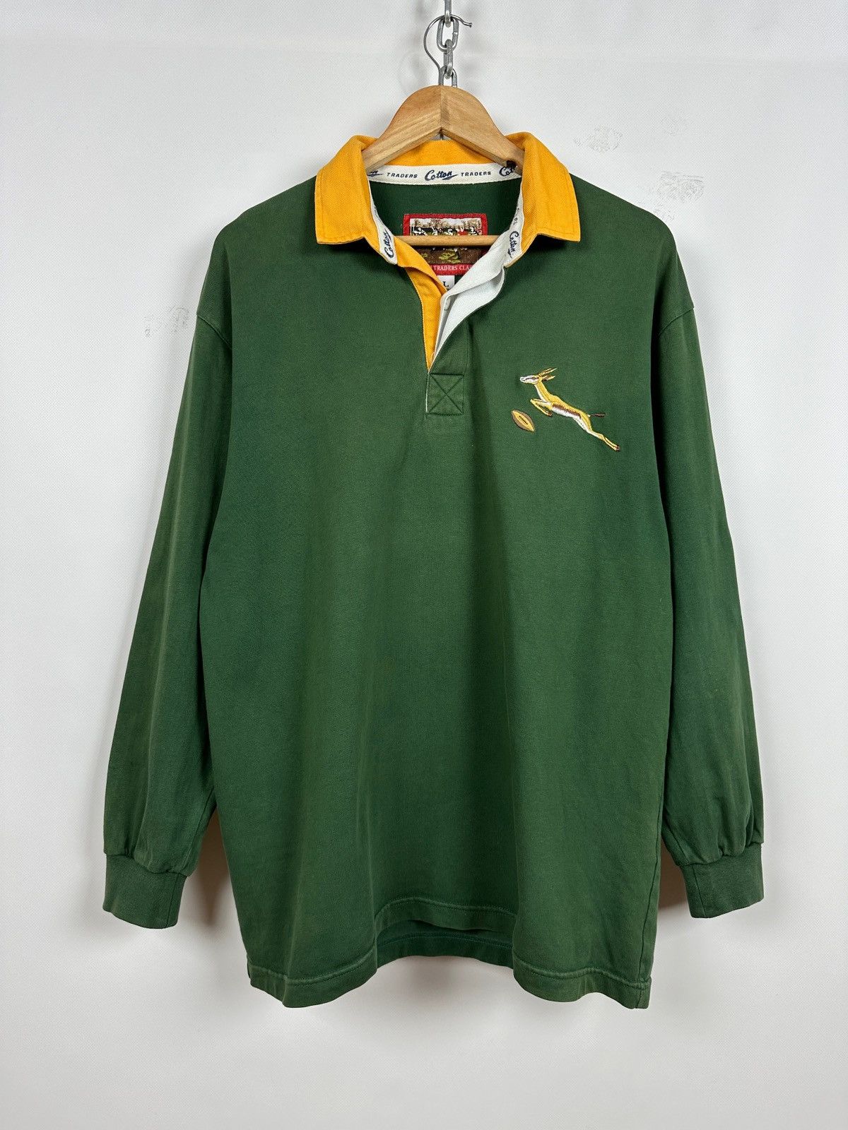 Cotton Traders Vintage South Africa Rugby Cotton Traders Long Sleeve Shirt Size US L / EU 52-54 / 3 - 1 Thumbnail