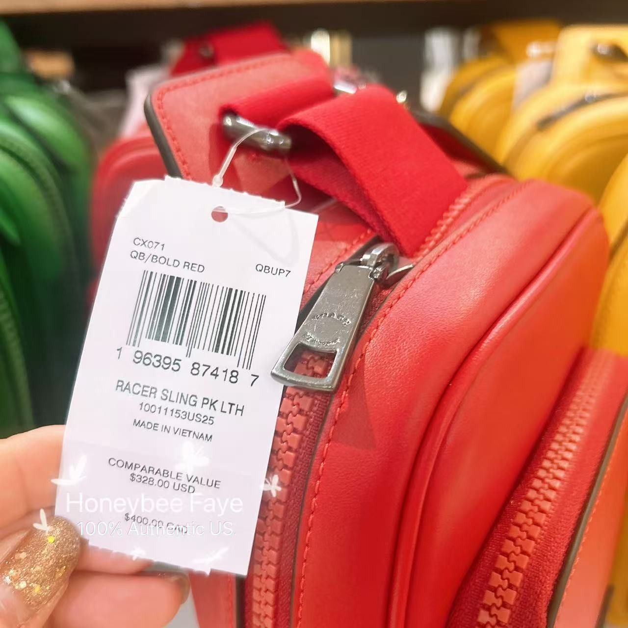 Coach Racer Sling Pack CX071 Bold Red Size ONE SIZE - 6 Thumbnail