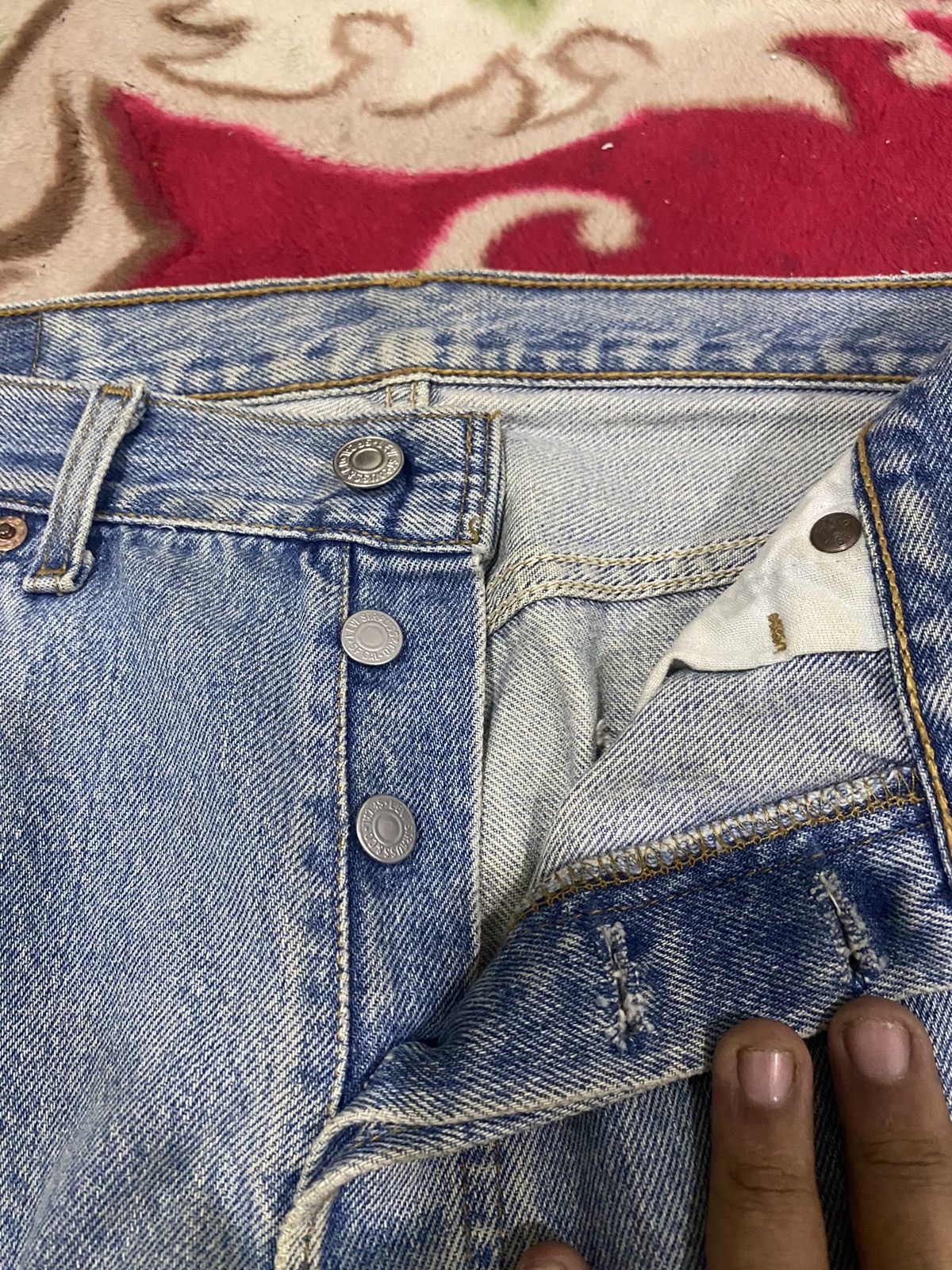 Levi's Vintage Levis 501 Distressed Customade Denim Jeans Size US 32 / EU 48 - 5 Thumbnail