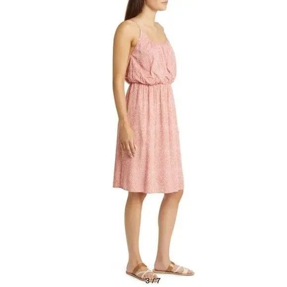 Other Caslon Women’s Textured Midi Sundress, Pink Desert Texture M Size M / US 6-8 / IT 42-44 - 3 Thumbnail