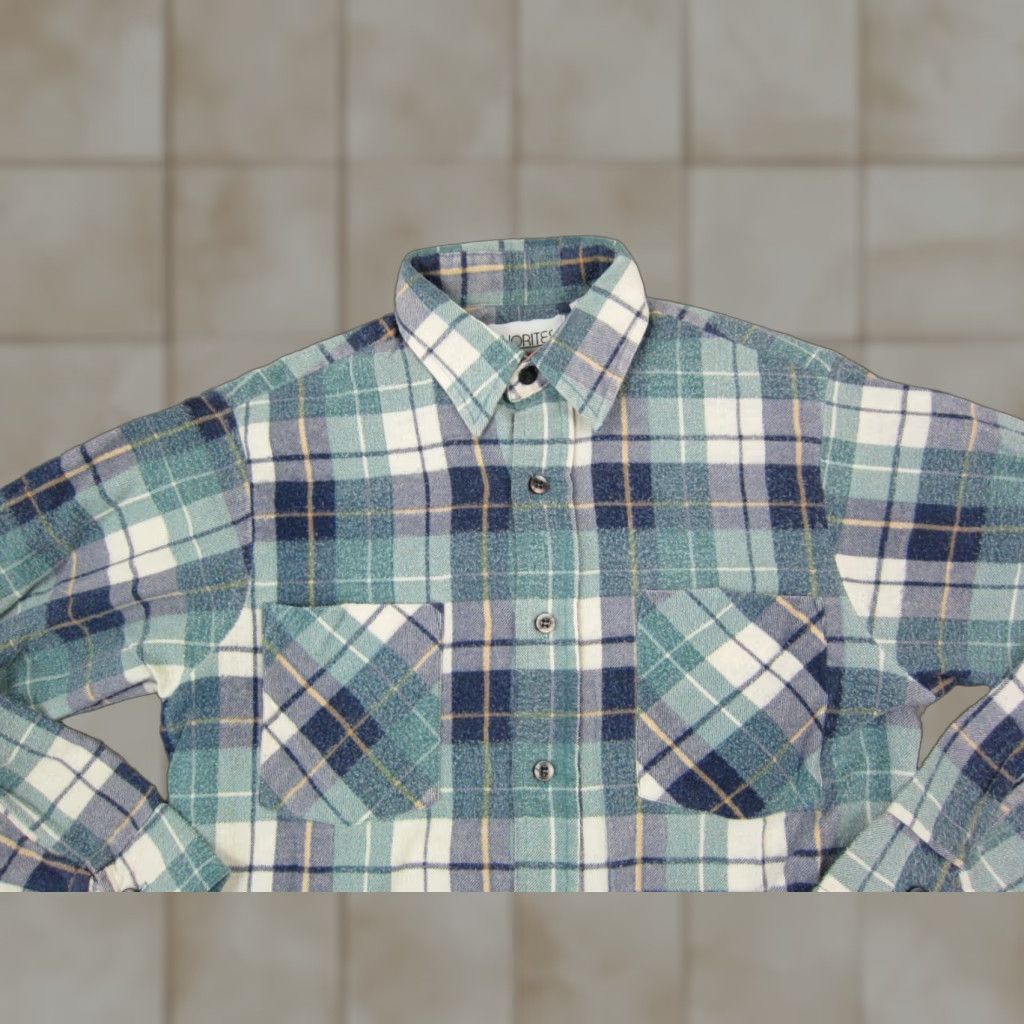 Vintage VINTAGE Flannel Shirt Mens Small Blue Plaid Button-Up Favorites Shirt Casual Workwear 80s Western Classic Size US S / EU 44-46 / 1 - 1 Thumbnail