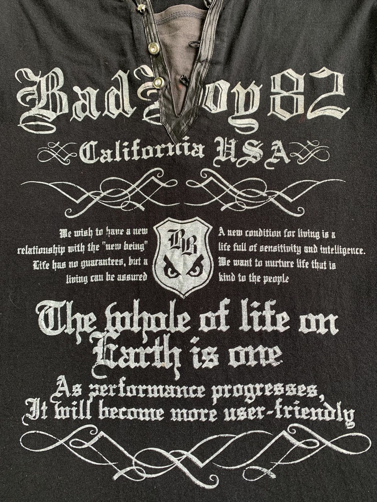 Beauty Beast × If Six Was Nine × Japanese Brand Bad Boy Double Layer Poem Long Sleeve punk style Size US L / EU 52-54 / 3 - 3 Thumbnail