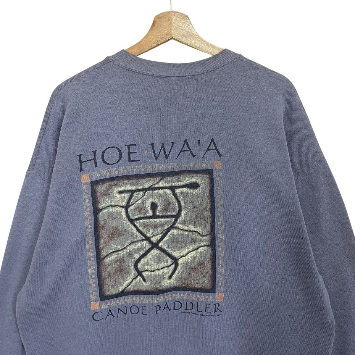 Japanese Brand Vintage HOE WA'A Canoe Paddler Hawaiian Big Logo Sweatshirt Size US XL / EU 56 / 4 - 4 Thumbnail