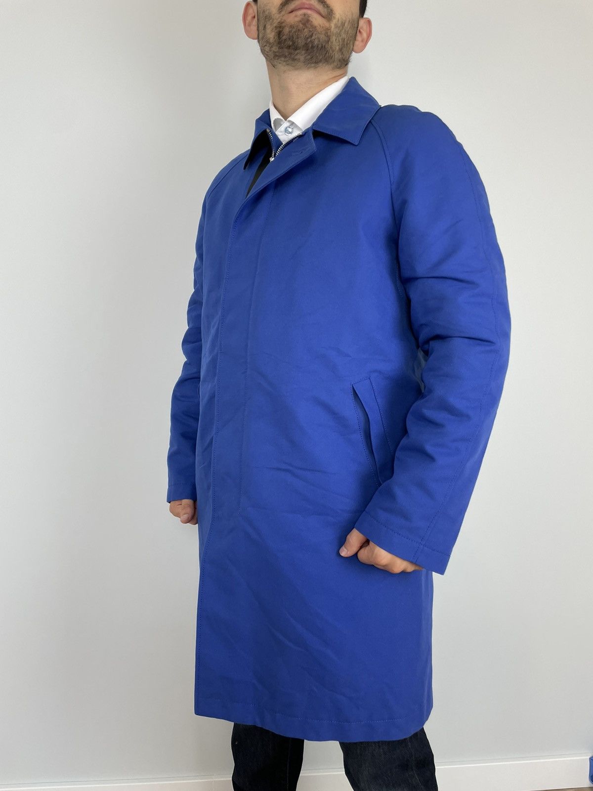 Berluti Berluti Paris Coat Trench Blue Cotton Leather Rare Designer Size US M / EU 48-50 / 2 - 3 Thumbnail