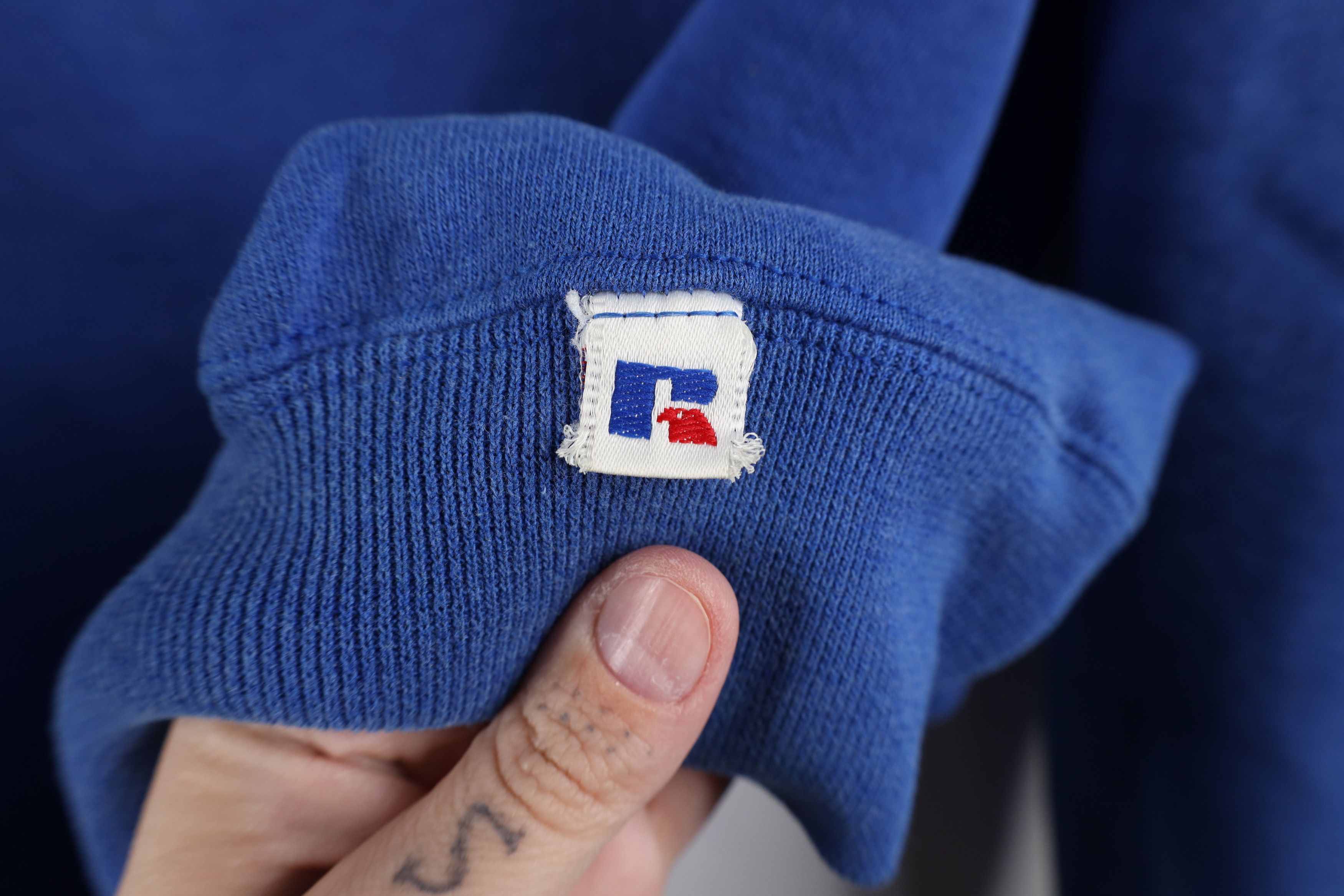 Russell Athletic Vintage 90s Russell Athletic Crewneck Sweatshirt Blue USA Size US XL / EU 56 / 4 - 4 Thumbnail