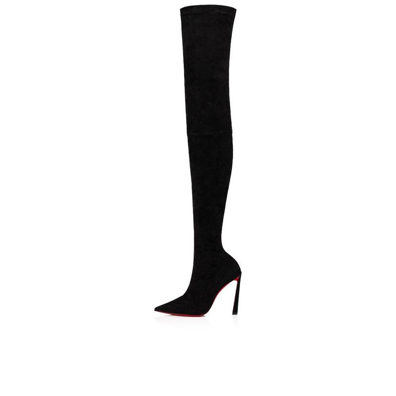 Christian Louboutin os11x0526 Condora Botta Alta 100mm Boots in Black Size US 7 / IT 37 - 4 Thumbnail