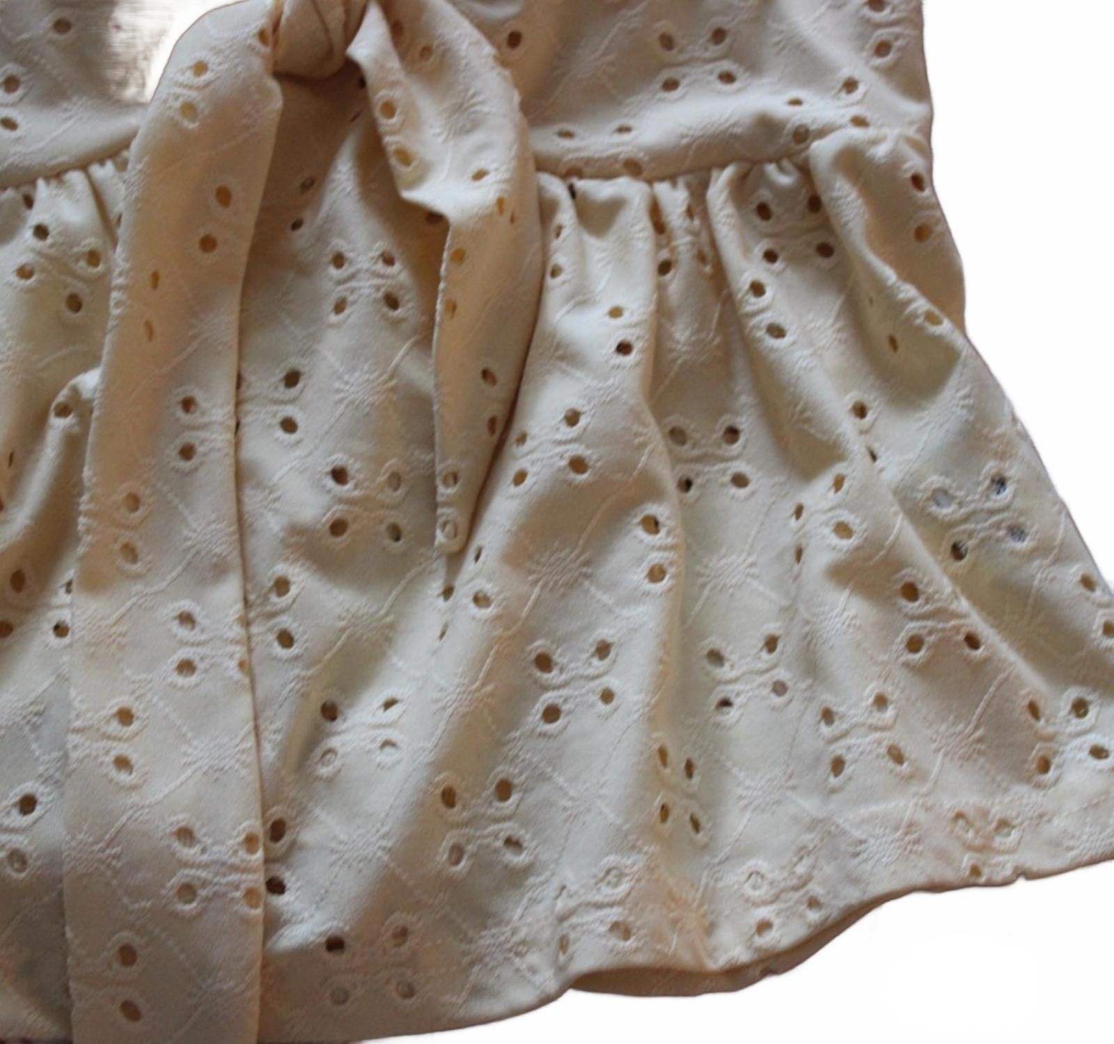 Shein SHEIN Yellow Eyelet Tie-Back Crop Top Small NWOT Size S / US 4 / IT 40 - 5 Thumbnail