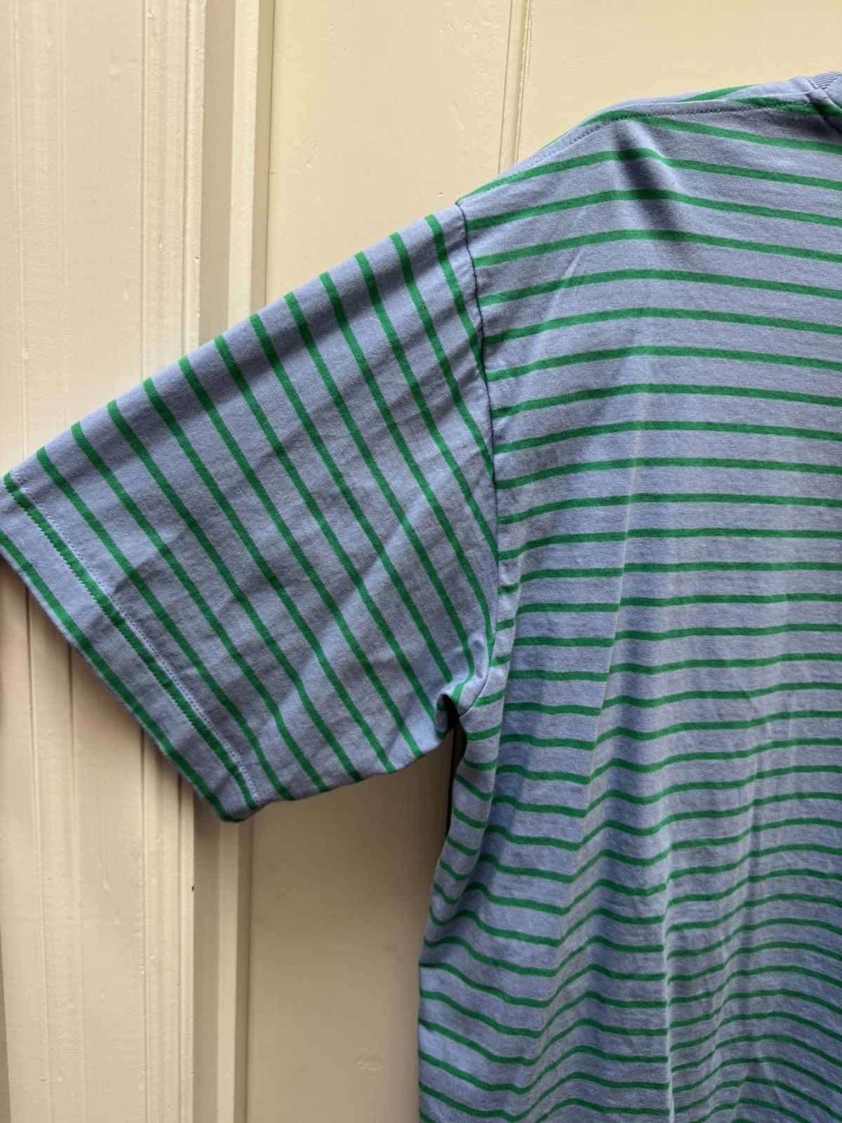 Thames MMXX. Thames Blue and Green Embroidered Logo Striped Tee Size US L / EU 52-54 / 3 - 7 Thumbnail
