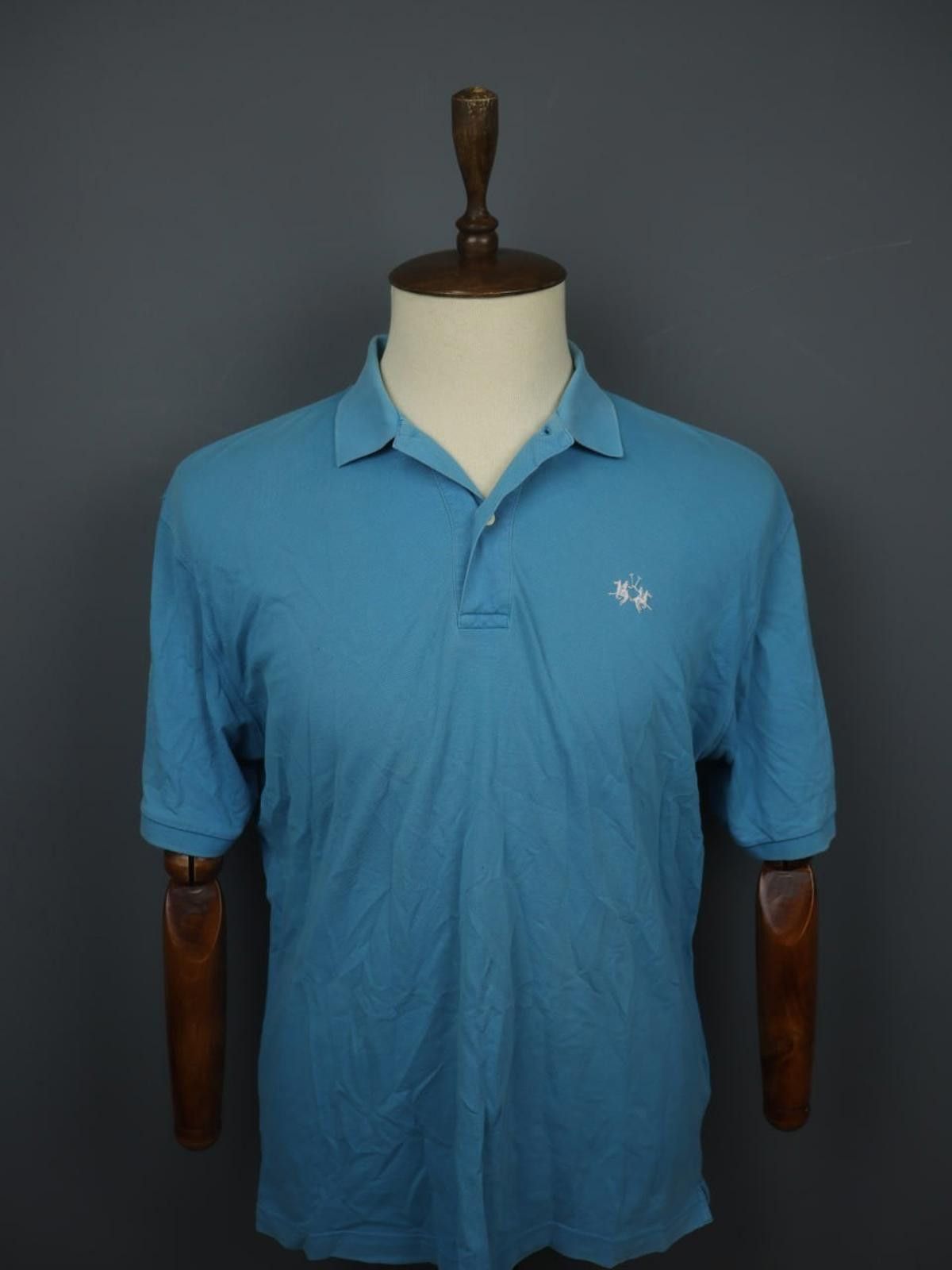 La Martina LA MARTINA Blue Cotton Collared Casual Polo Shirt Size XL Size US XL / EU 56 / 4 - 1 Thumbnail