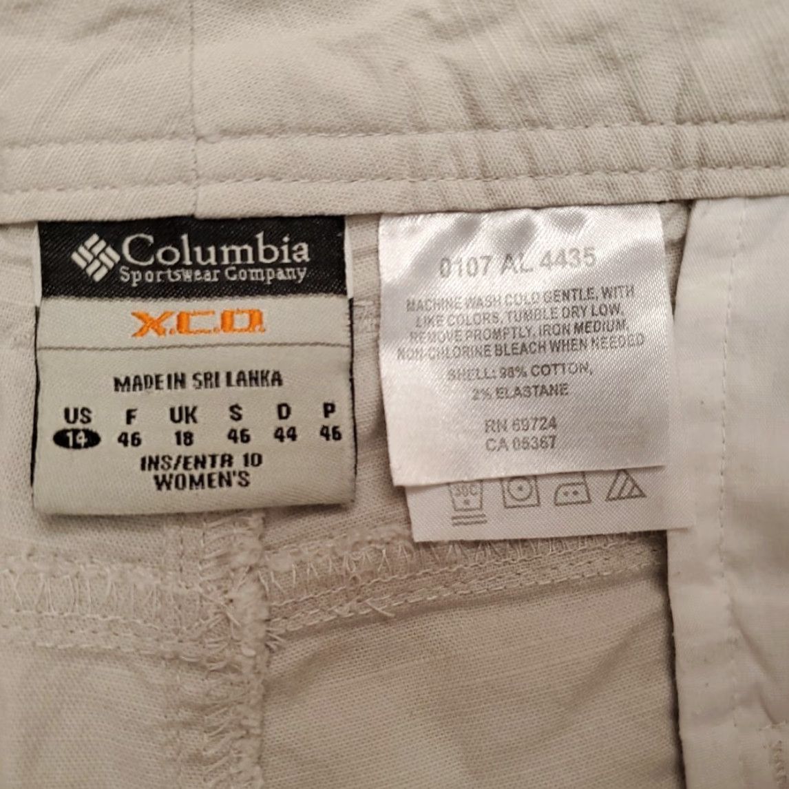 Vintage Columbia Shorts Womens 14 Beige XCQ Lightweight Utility Pocket Hiking Outdoors Size 36" / US 14 / IT 50 - 2 Thumbnail