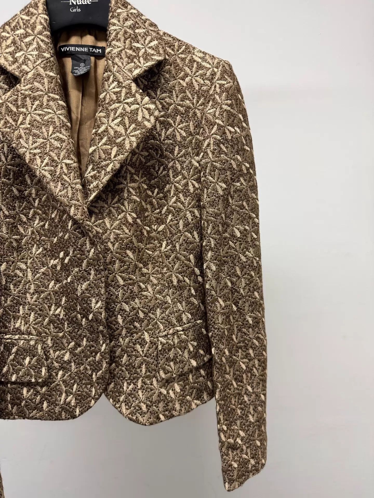 Vivienne Tam Vivienne Tam Classic Brown Print Short Jacket Size XS / US 0-2 / IT 36-38 - 6 Thumbnail