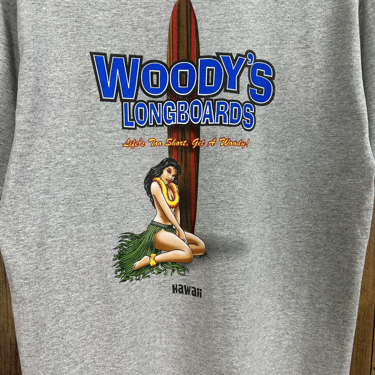Vintage Vintage Woodys Longboard Surfing TShirt A710 Size US M / EU 48-50 / 2 - 2 Thumbnail